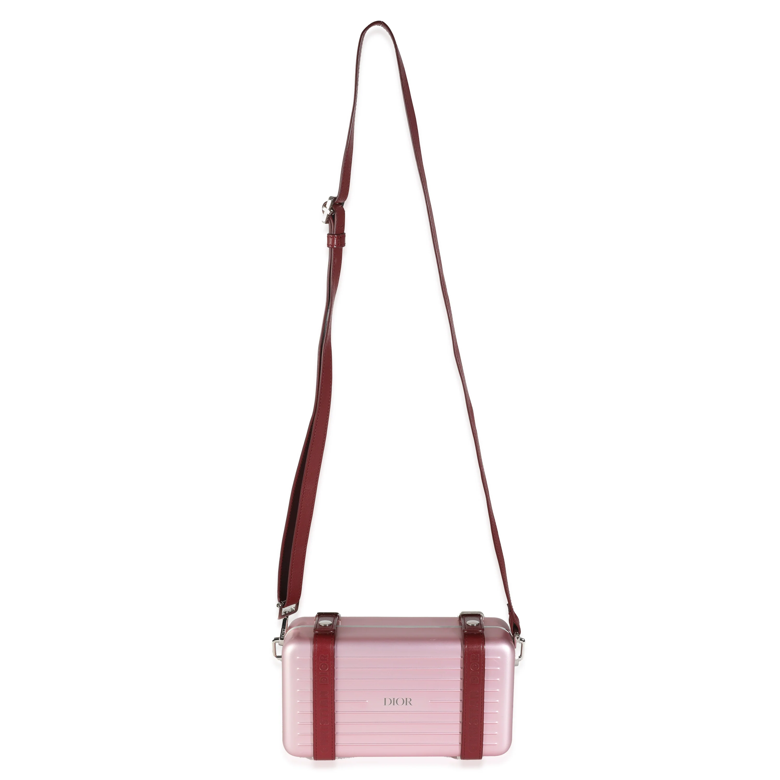 Dior x Rimowa Rose Aluminum Personal Clutch On Strap - Image 8