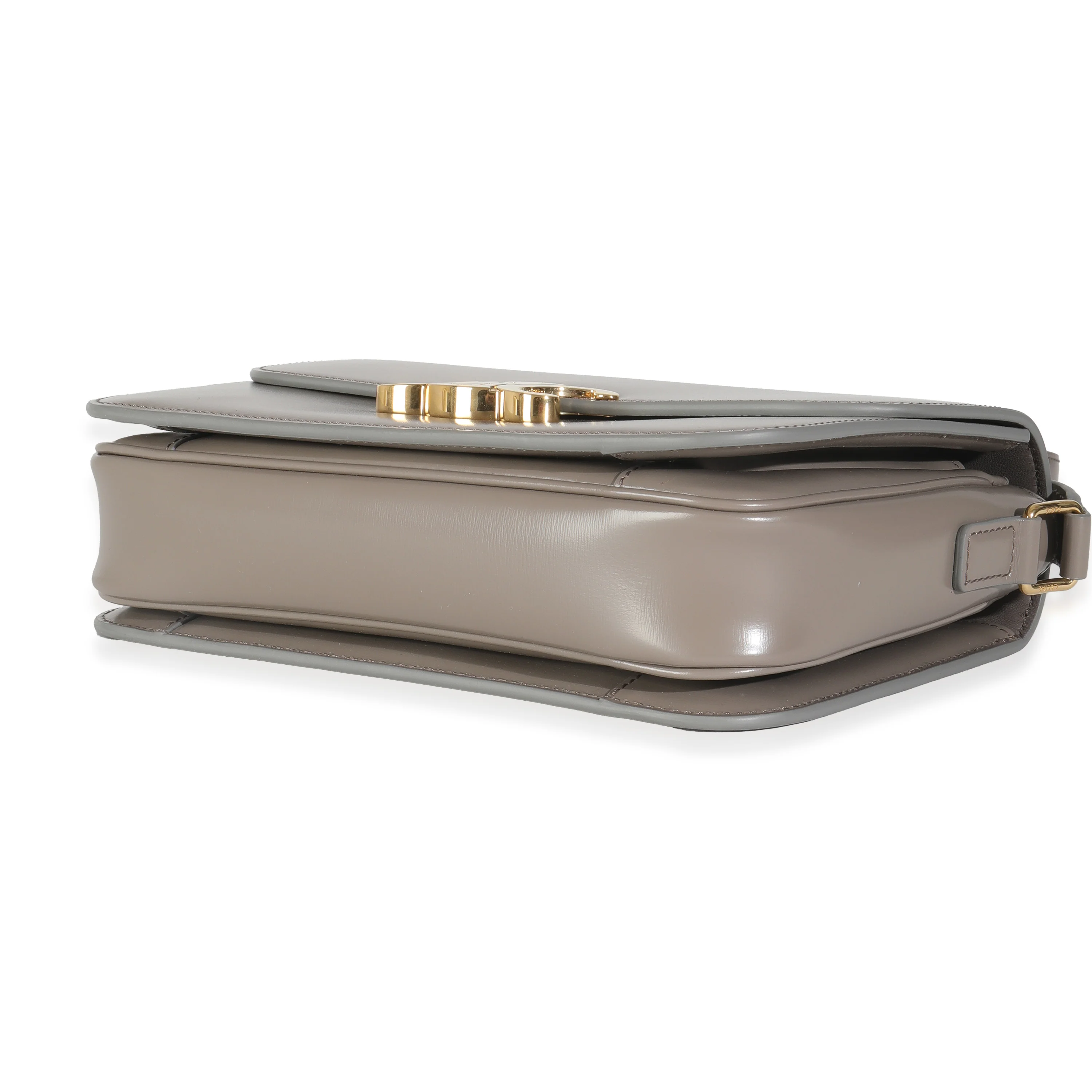 Pebble Shiny Calfskin Medium Classique Triomphe Bag - Image 7