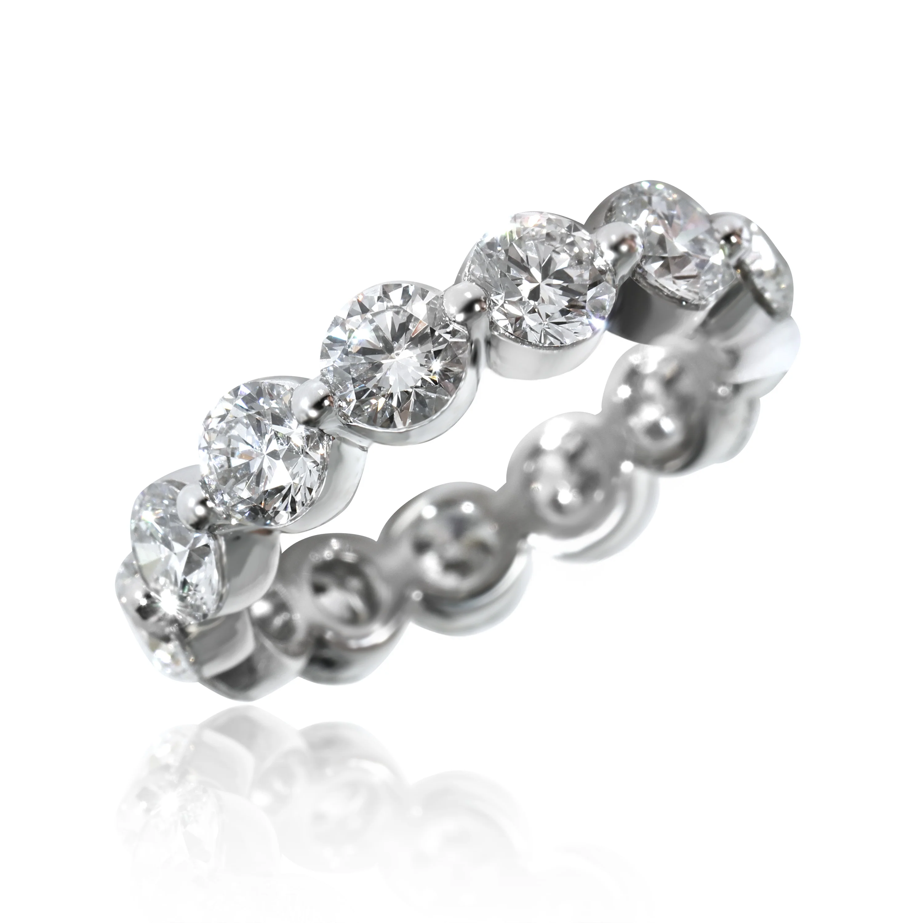 Lab-Grown Diamond Eternity Band in 14K White Gold 5.20 CTW GH VS - Image 2