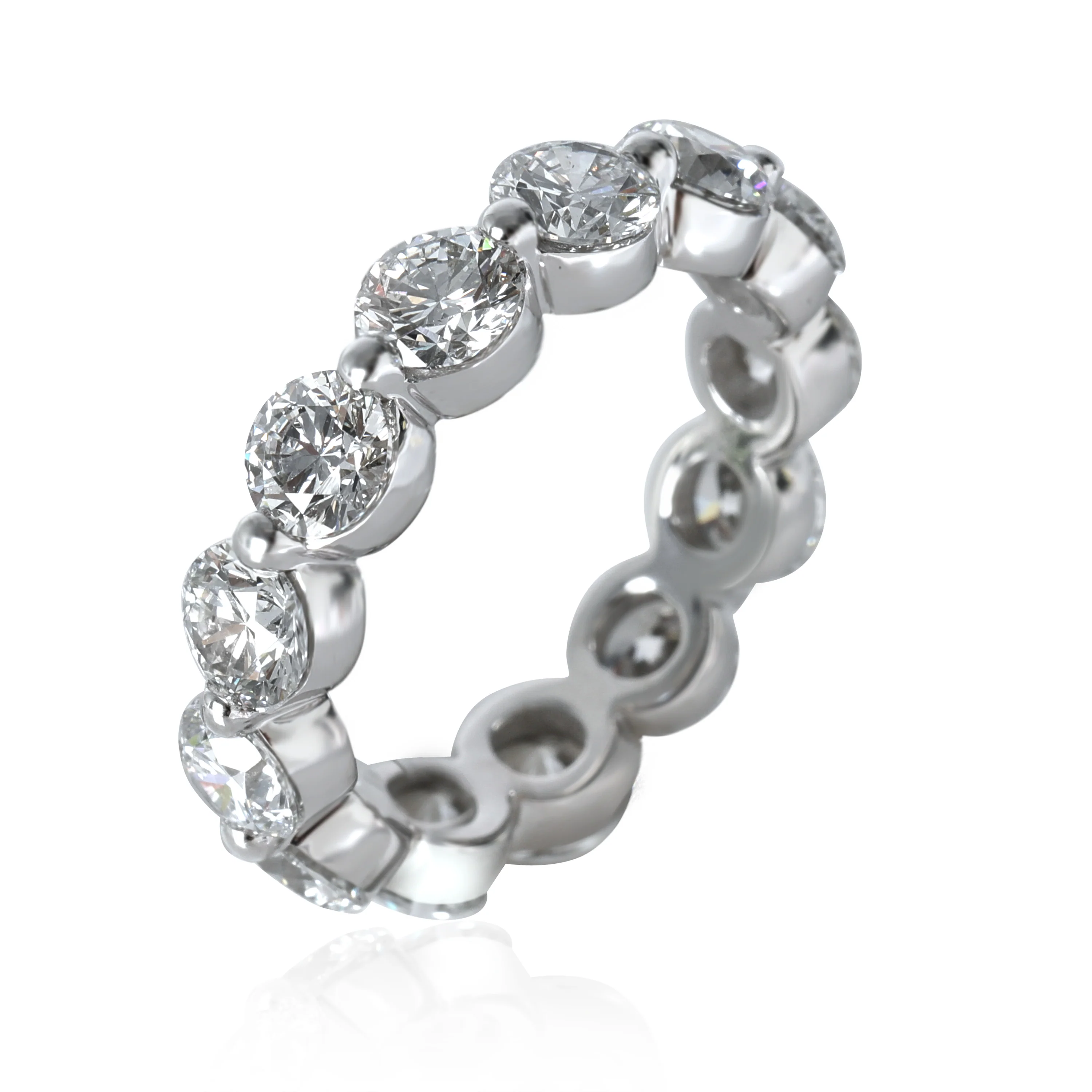 Lab-Grown Diamond Eternity Band in 14K White Gold 5.20 CTW GH VS - Image 3