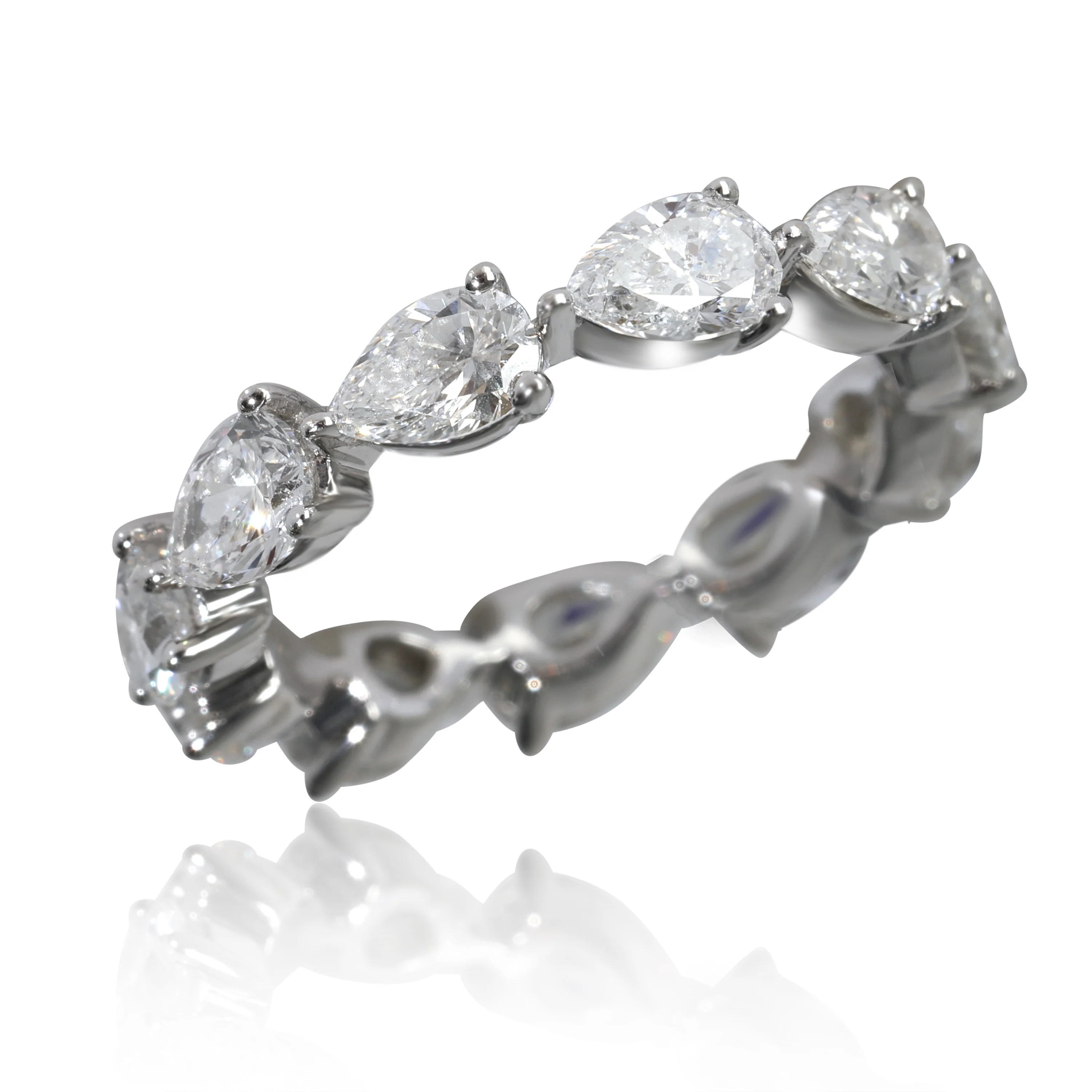 Lab-Grown Diamond Wedding Band in 14K White Gold 3.96 CTW - Image 2