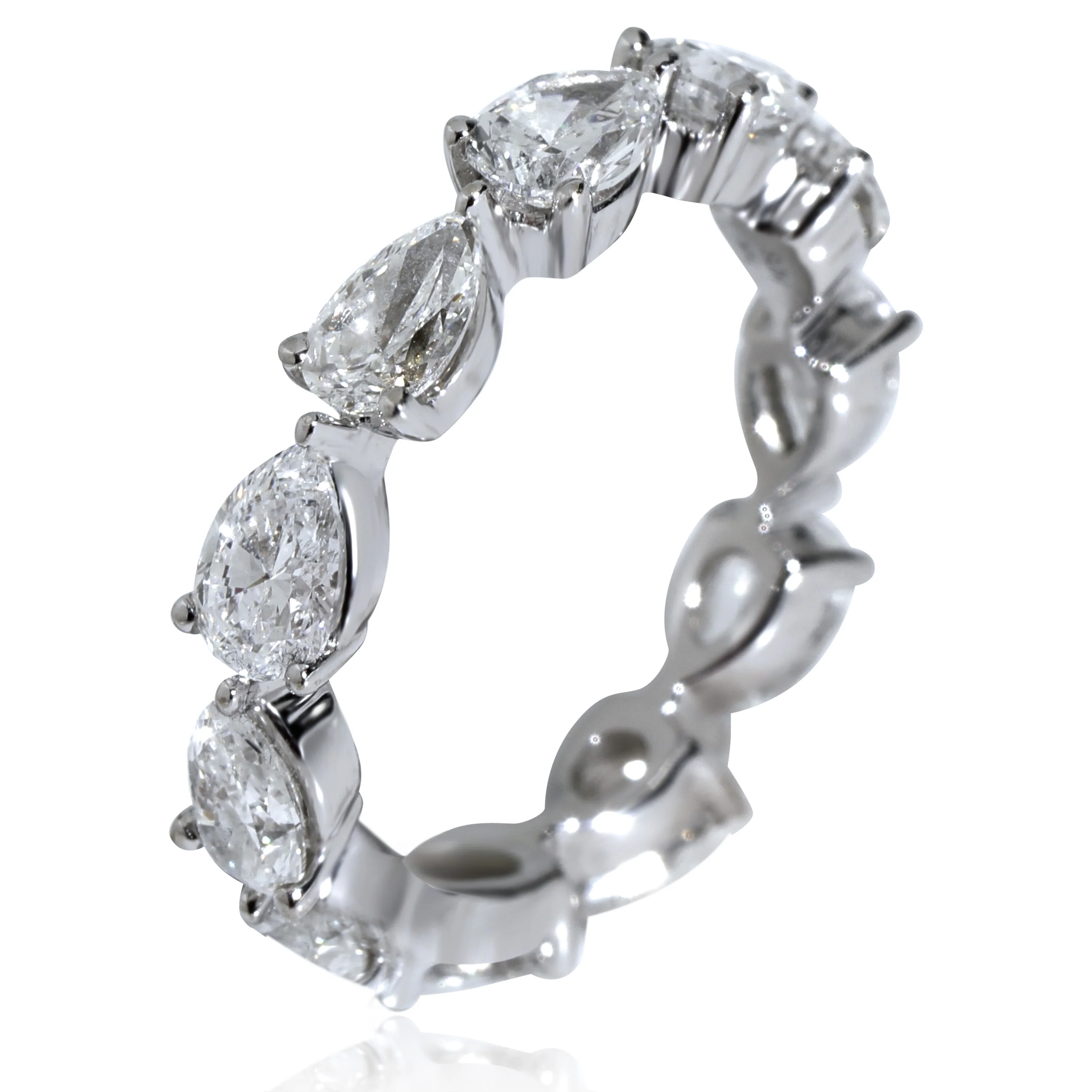 Lab-Grown Diamond Wedding Band in 14K White Gold 3.96 CTW - Image 3
