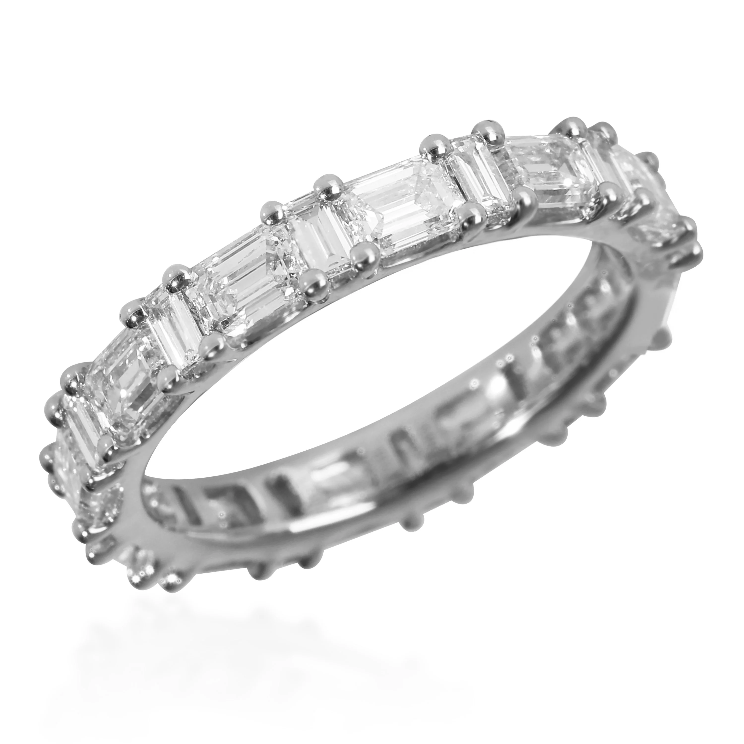 Lab-Grown Diamond Wedding Band in 14K White Gold 2.94 CTW - Image 2