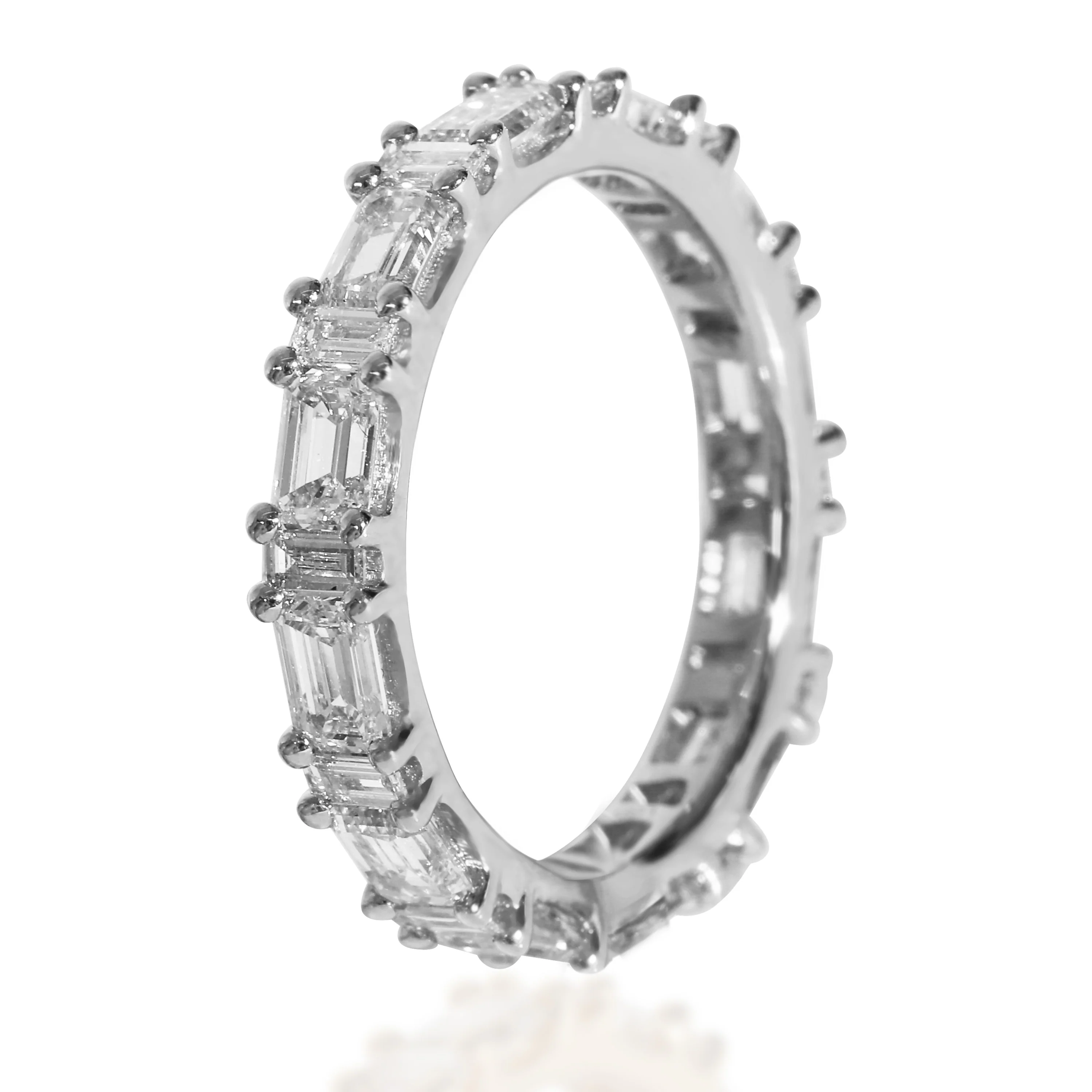 Lab-Grown Diamond Wedding Band in 14K White Gold 2.94 CTW - Image 3