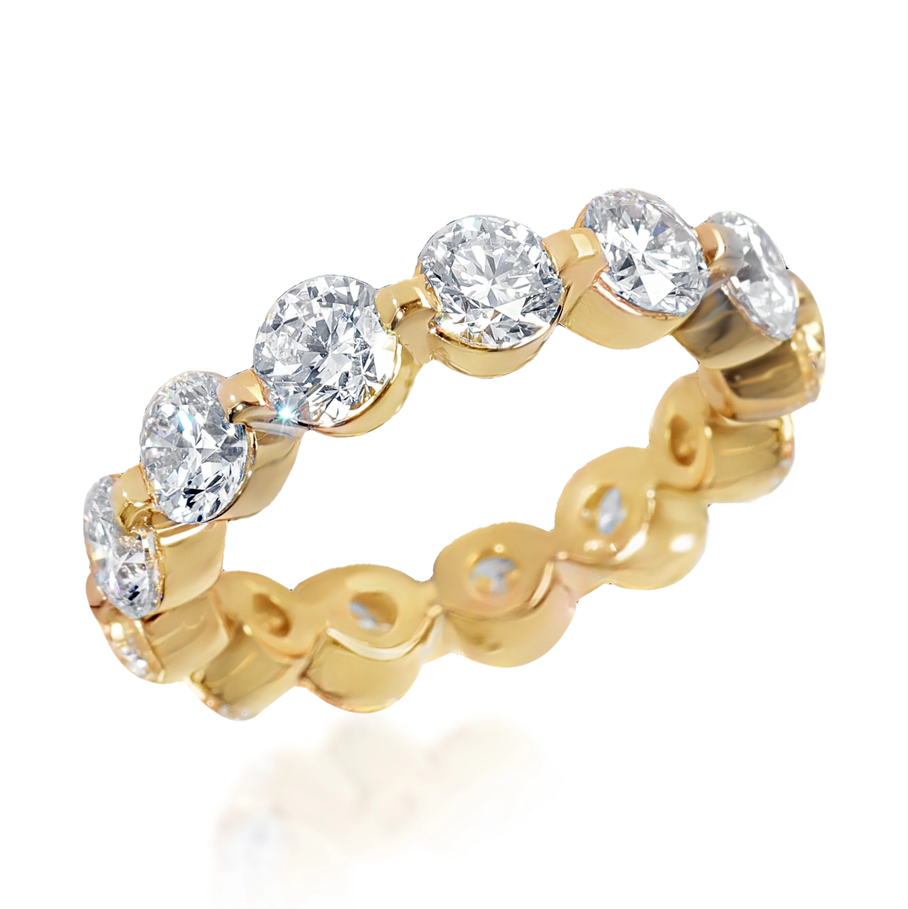4.62 ctw Yellow Gold Lab-Grown Diamond Wedding Band - Image 2