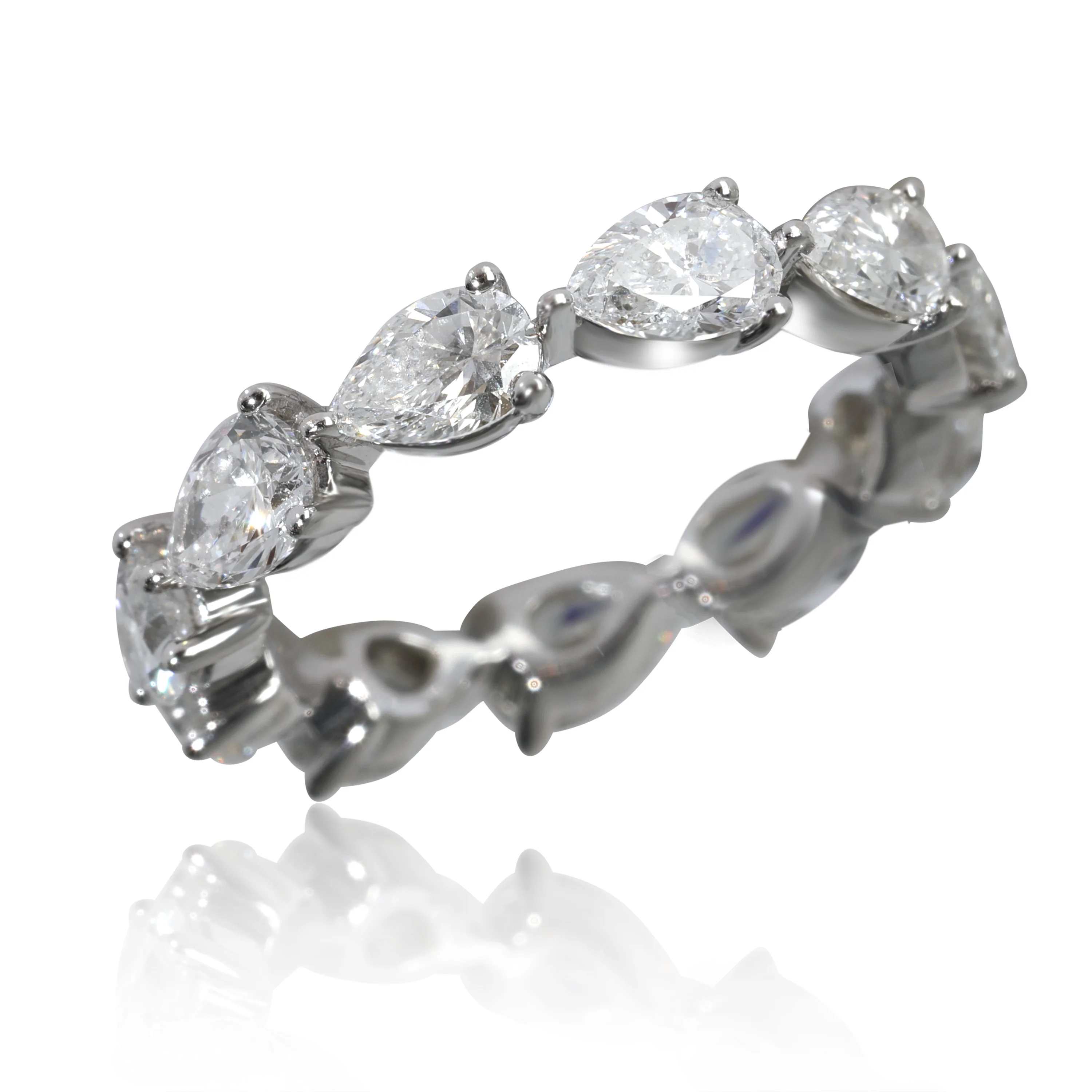 Lab-Grown Diamond Wedding Band in 14K White Gold 3 CTW - Image 2