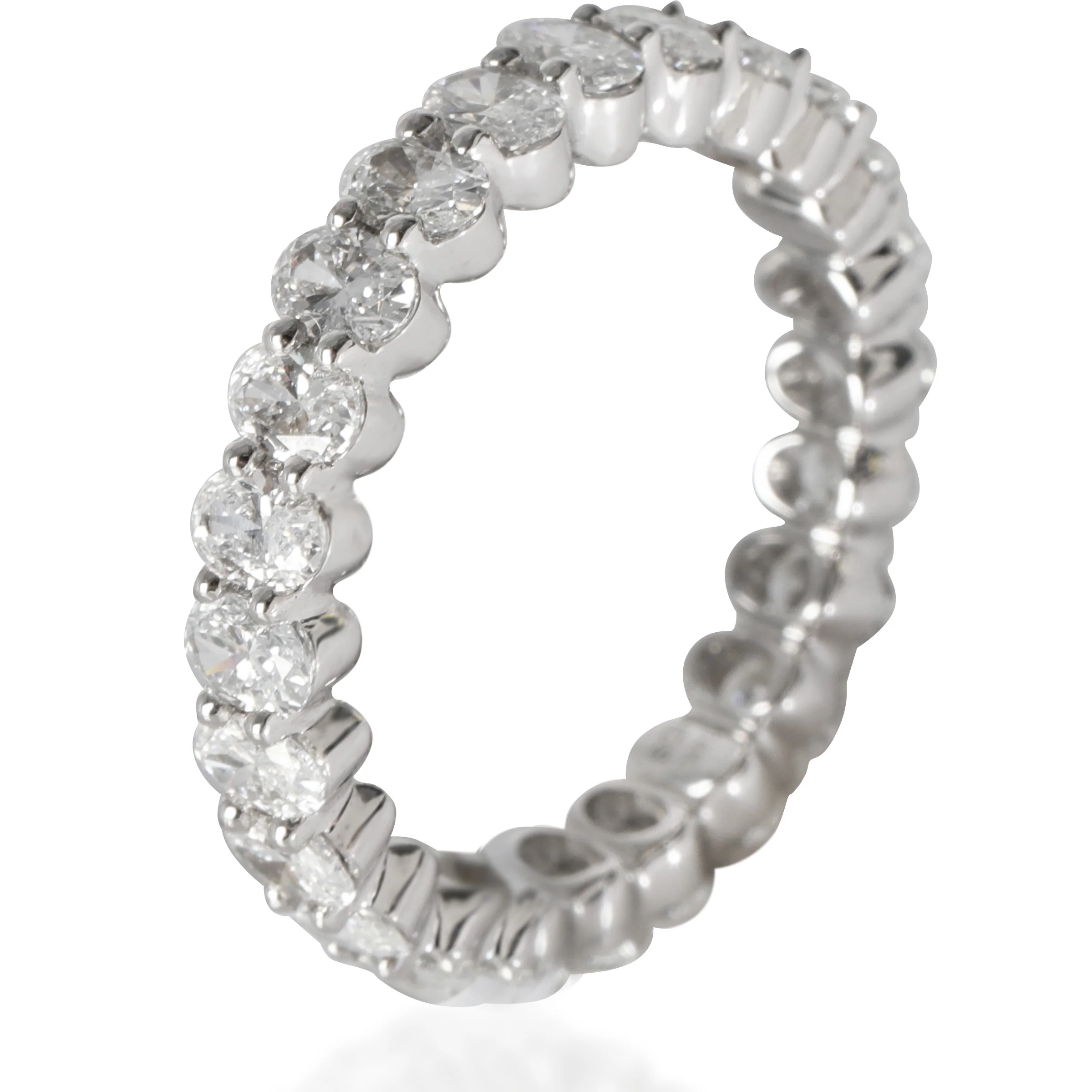 Lab-Grown Diamond Wedding Band in 14K White Gold 2 CTW - Image 2