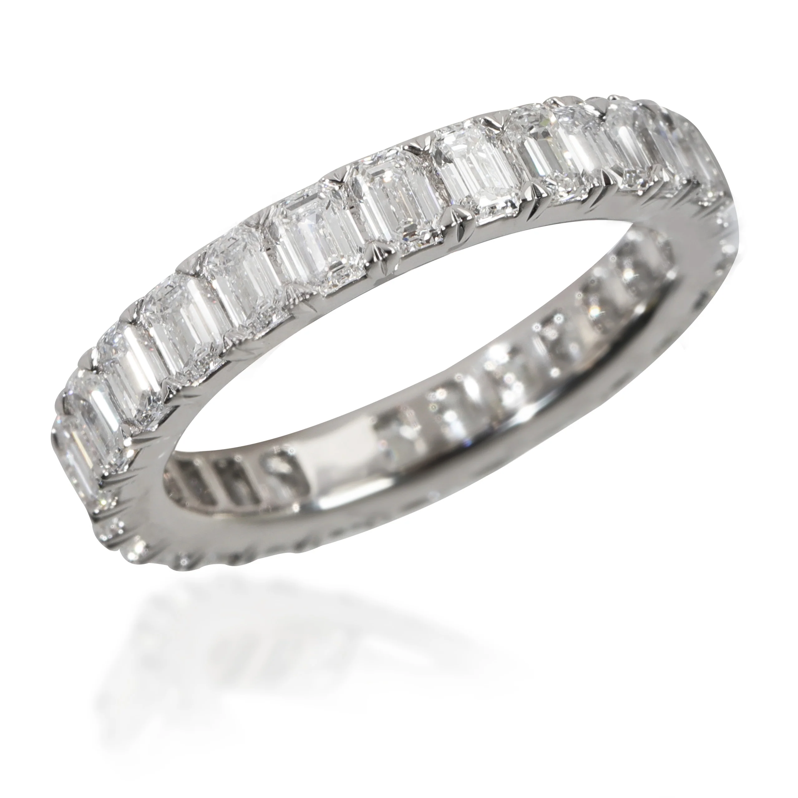 Lab-Grown Diamond Wedding Band in 14K White Gold 2 CTW - Image 2