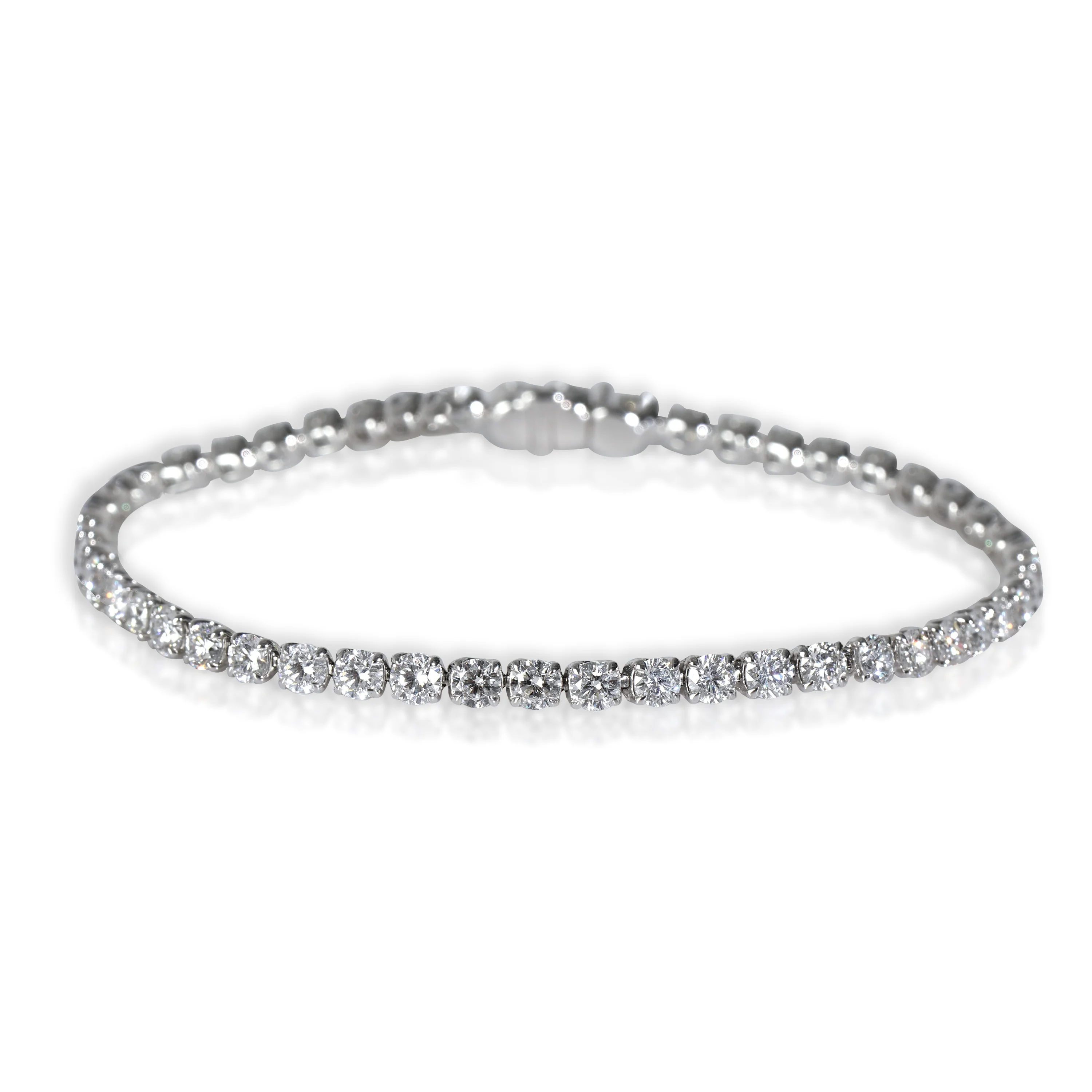 Lab-Grown Diamond Tennis Bracelet in 14K White Gold 5 CTW