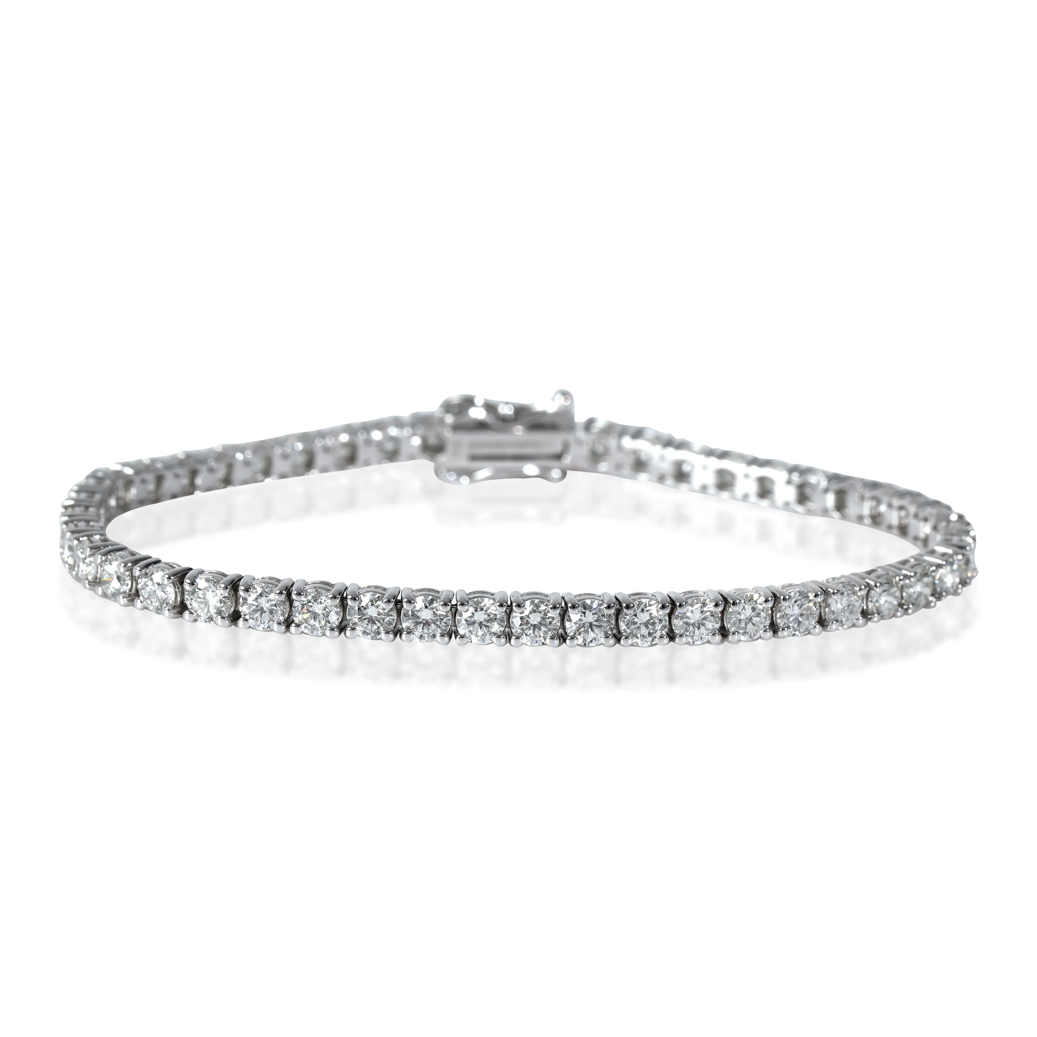 Diamond Round Tennis Bracelet in 14K White Gold (6 1/4 CTW)