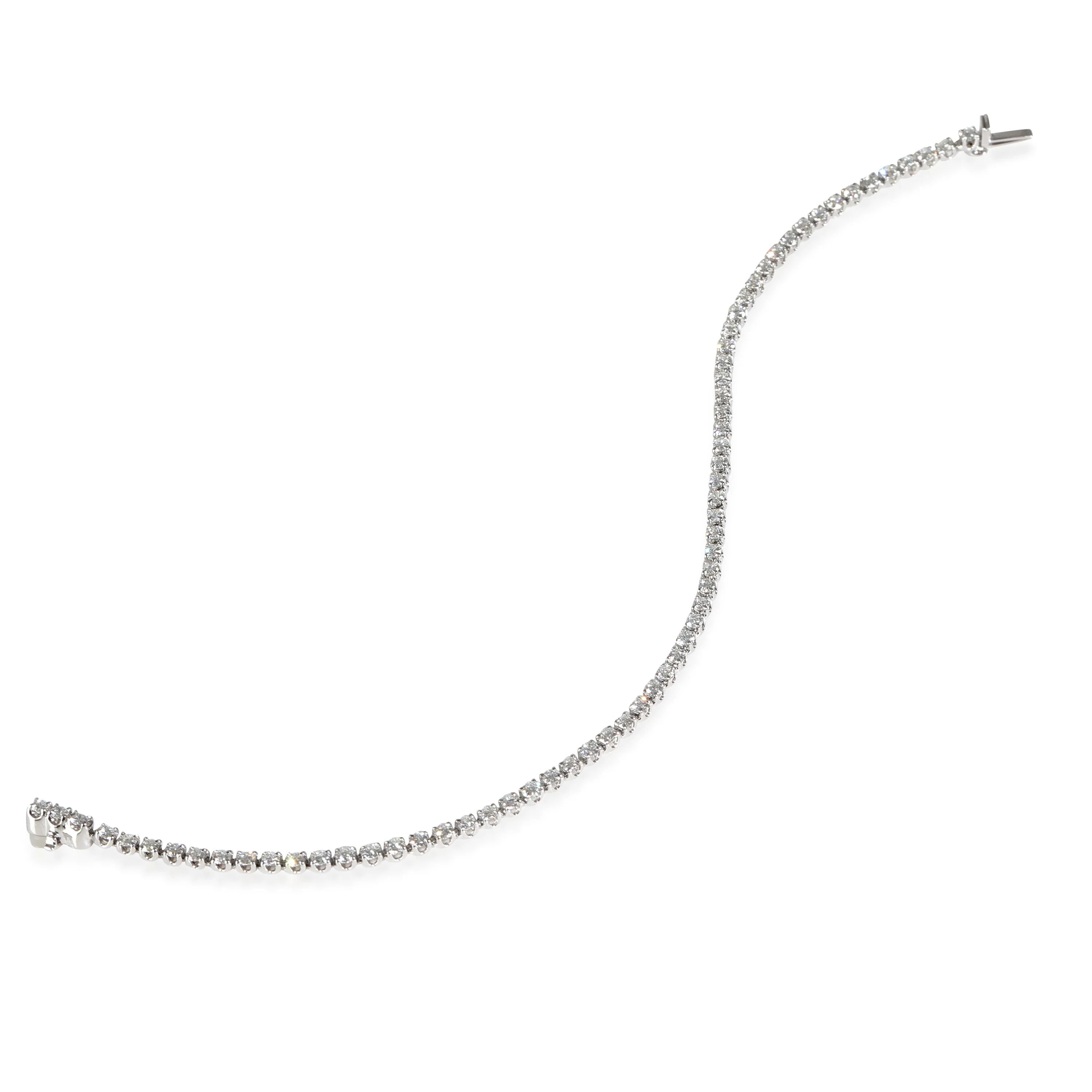 Lab-Grown Shared Prong Diamond Tennis Bracelet in 14K White Gold 2 CTW - Image 3