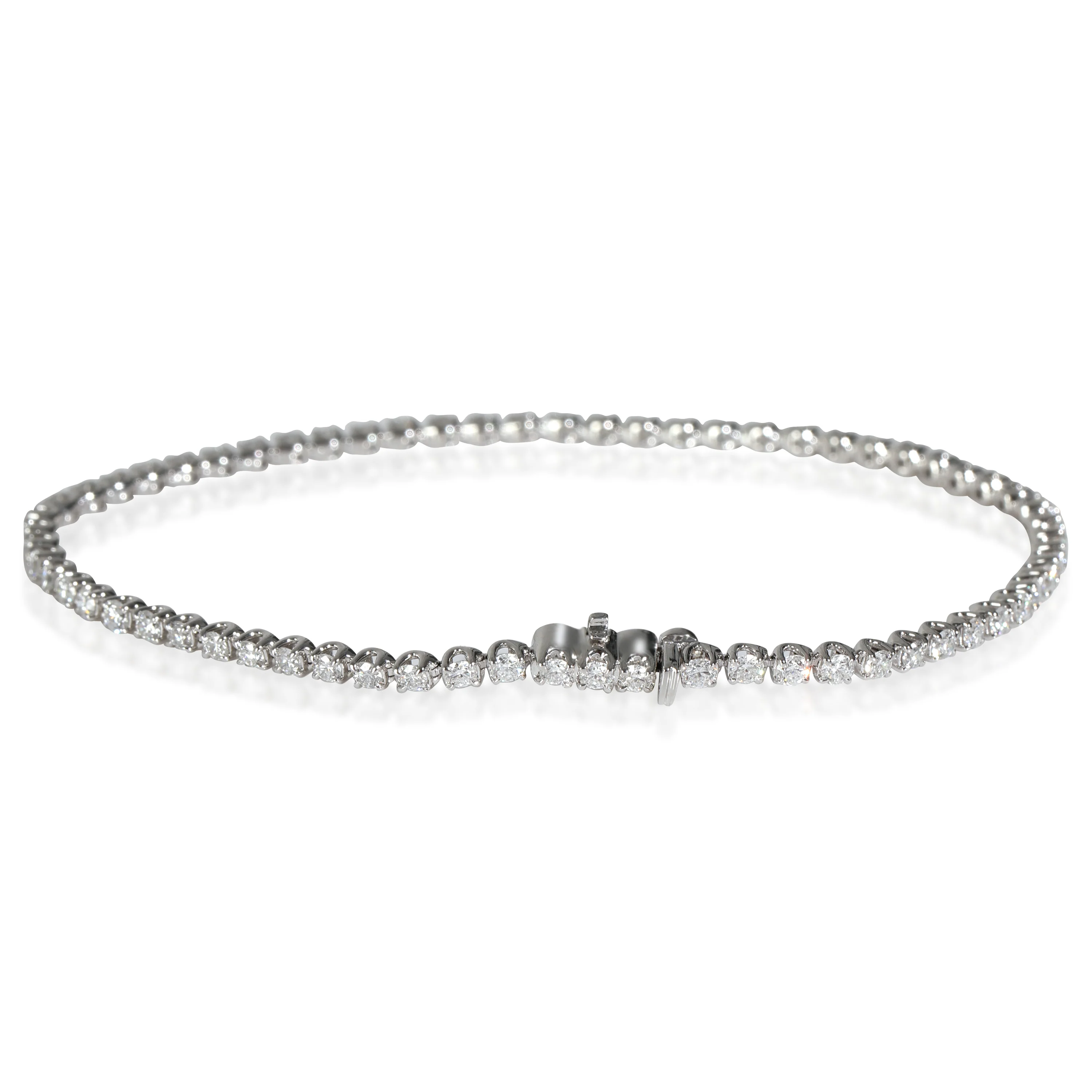 Lab-Grown Shared Prong Diamond Tennis Bracelet in 14K White Gold 2 CTW - Image 4