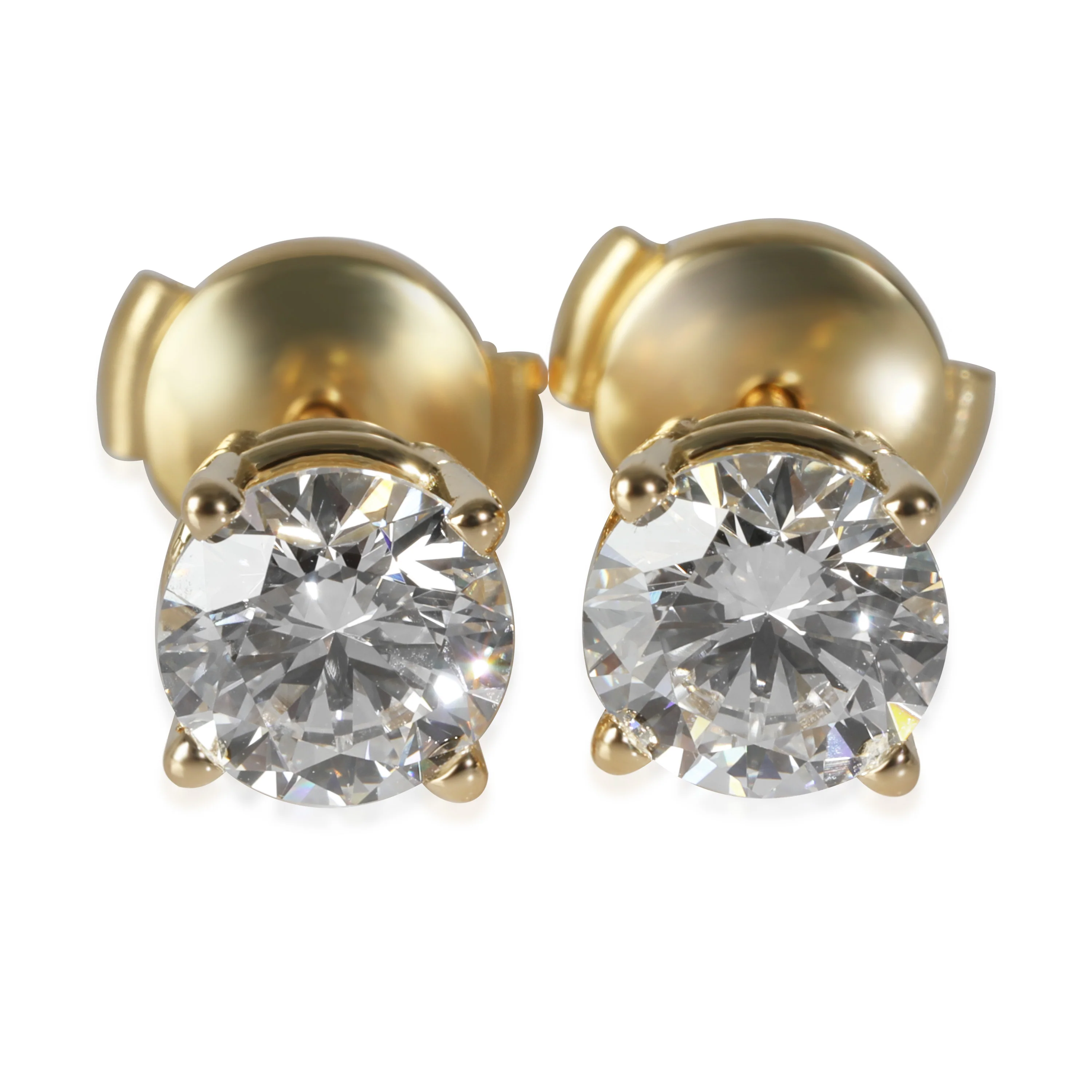 Lab-Grown Diamond Earrings in 18K Yellow Gold 1.5 CTW
