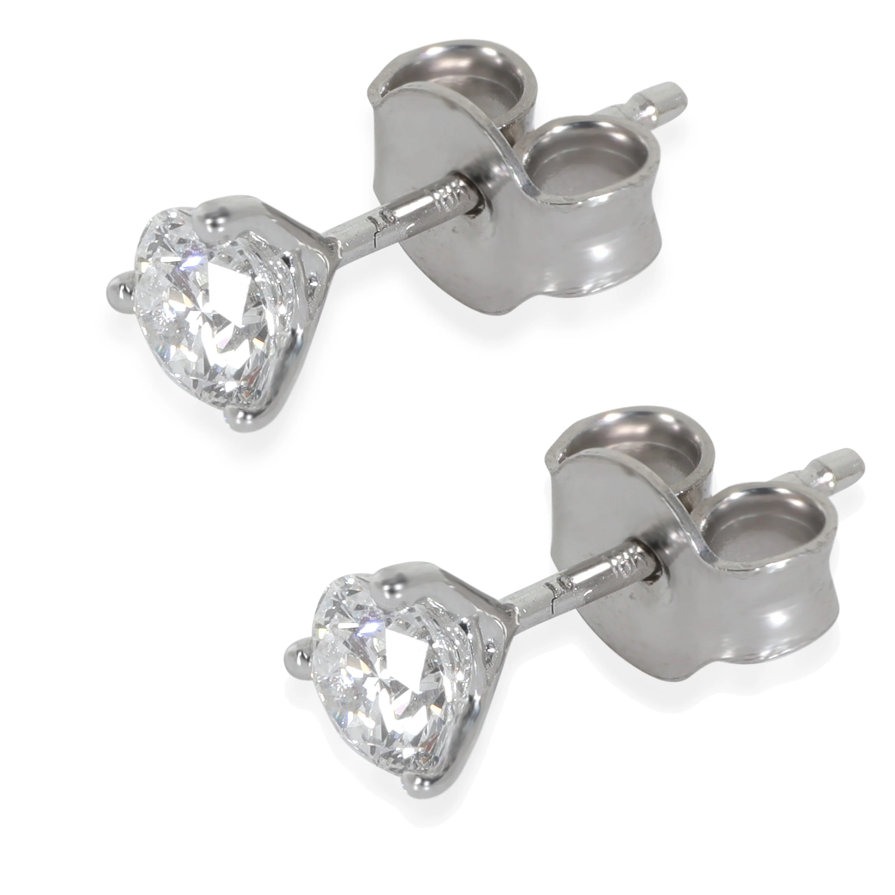 0.89 ctw White Gold Lab-Grown Diamond Earrings - Image 2