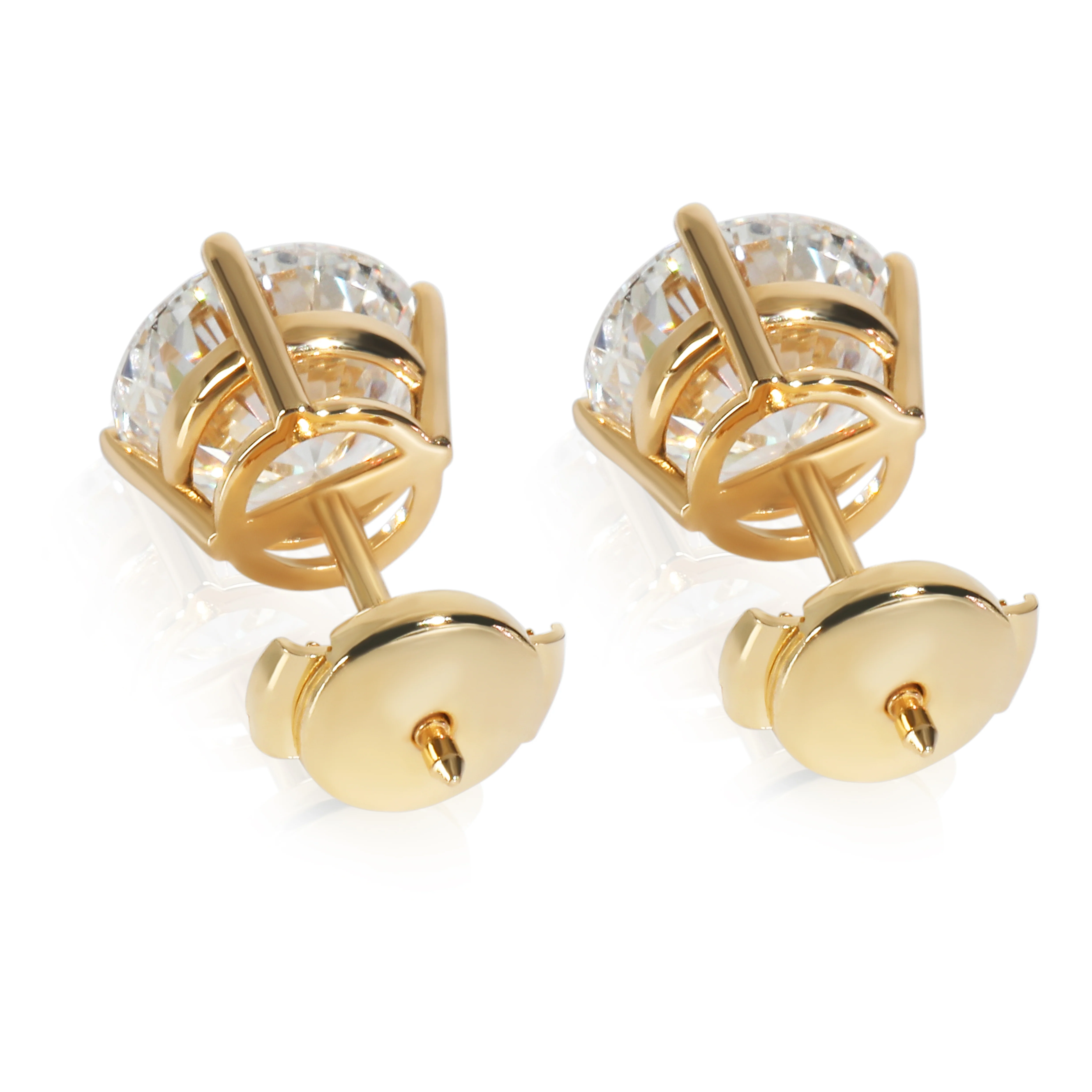 4.03 ctw Yellow Gold Lab-Grown Diamond Earrings - Image 2