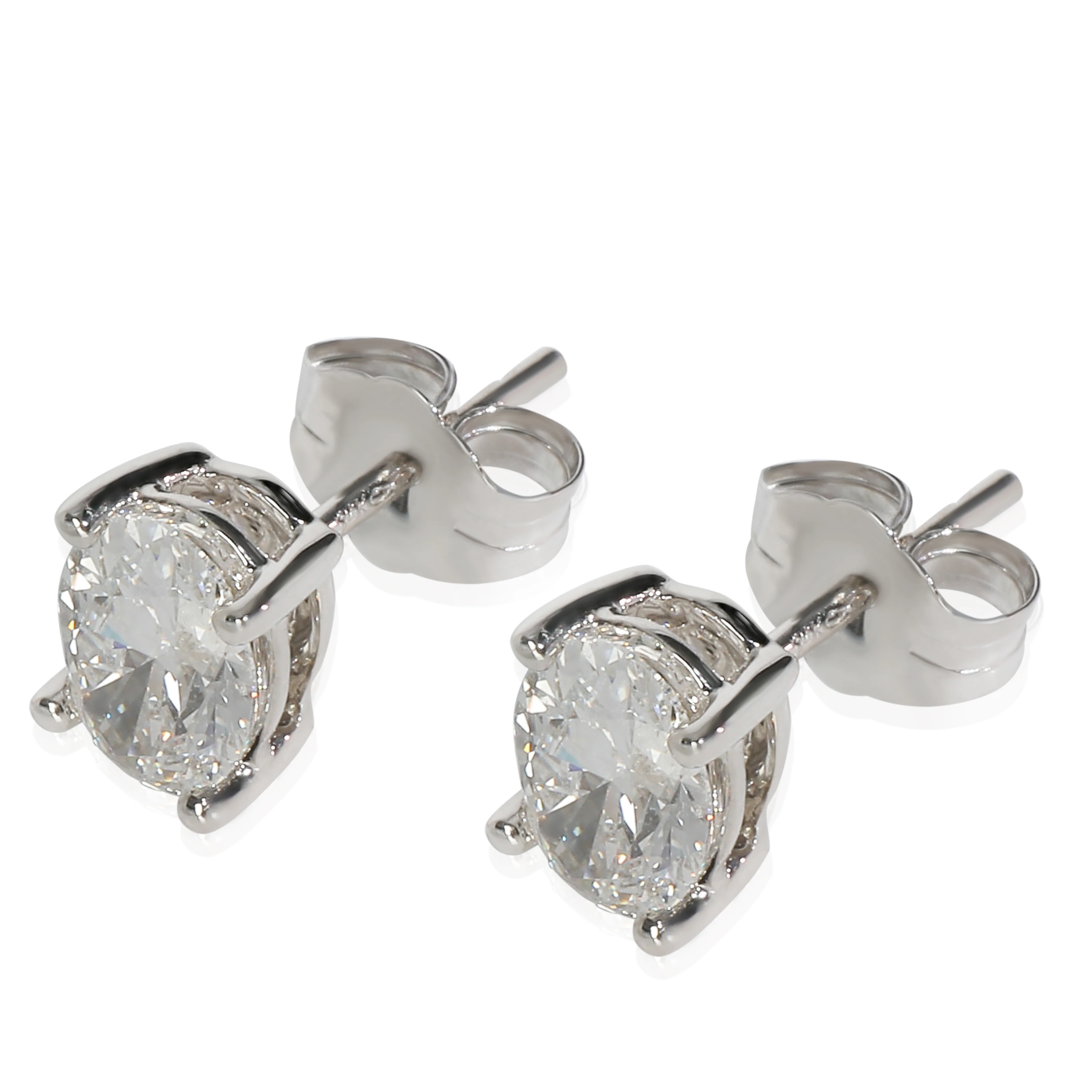 1.01 ctw White Gold Lab-Grown Diamond Earrings - Image 2