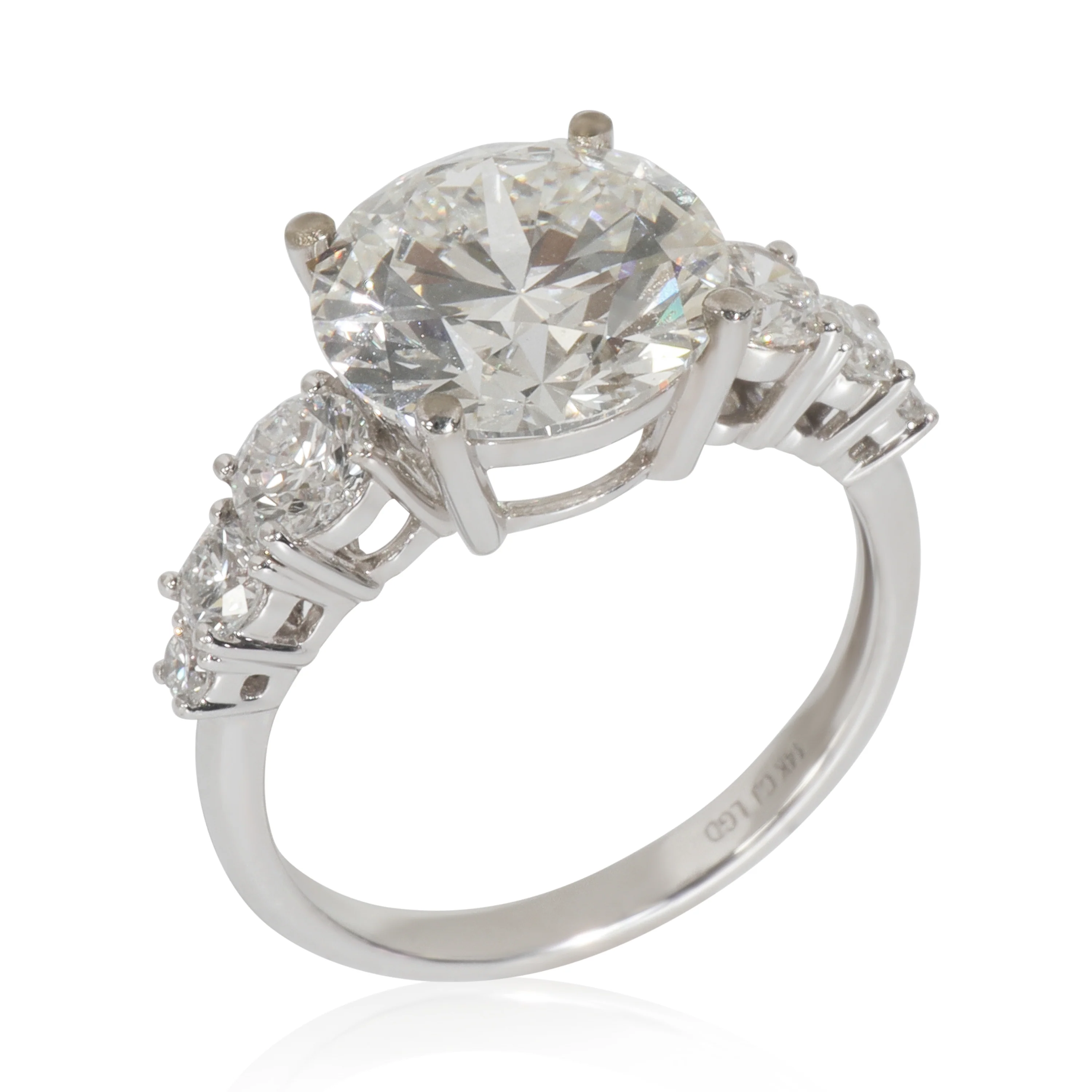 4.83 ctw White Gold Lab-Grown Diamond Engagement Ring - Image 4