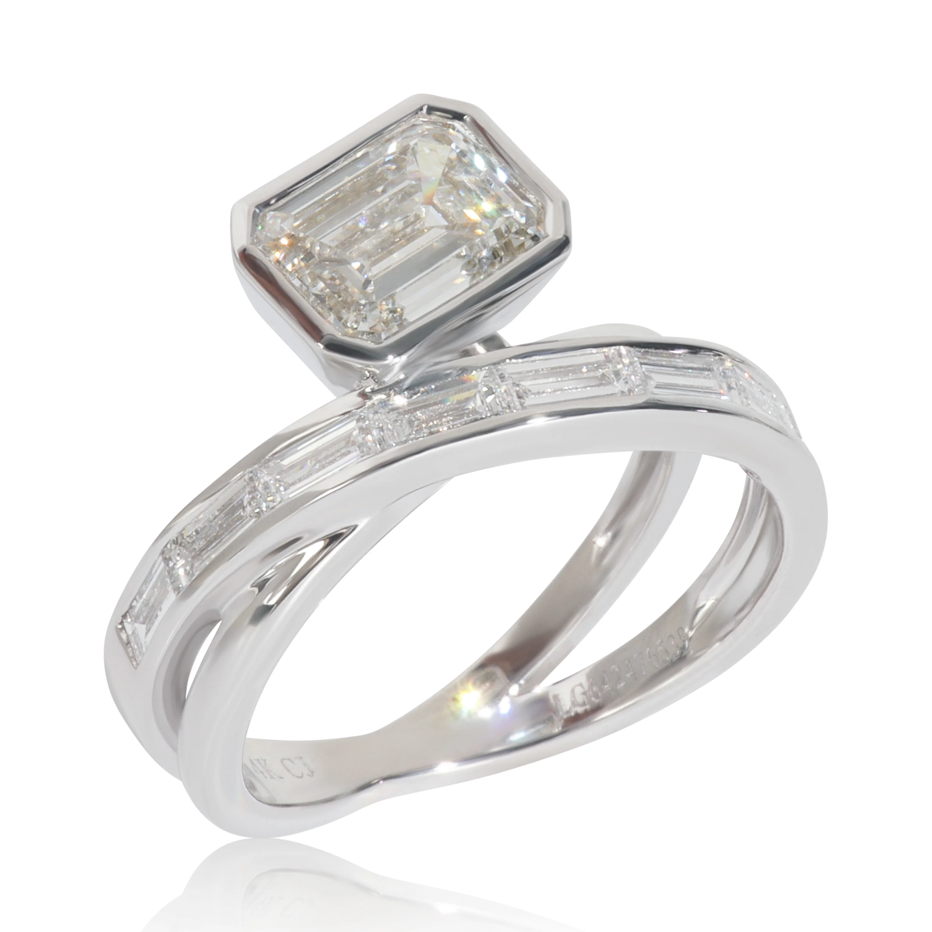 2.97 ctw White Gold Lab-Grown Diamond Ring - Image 3