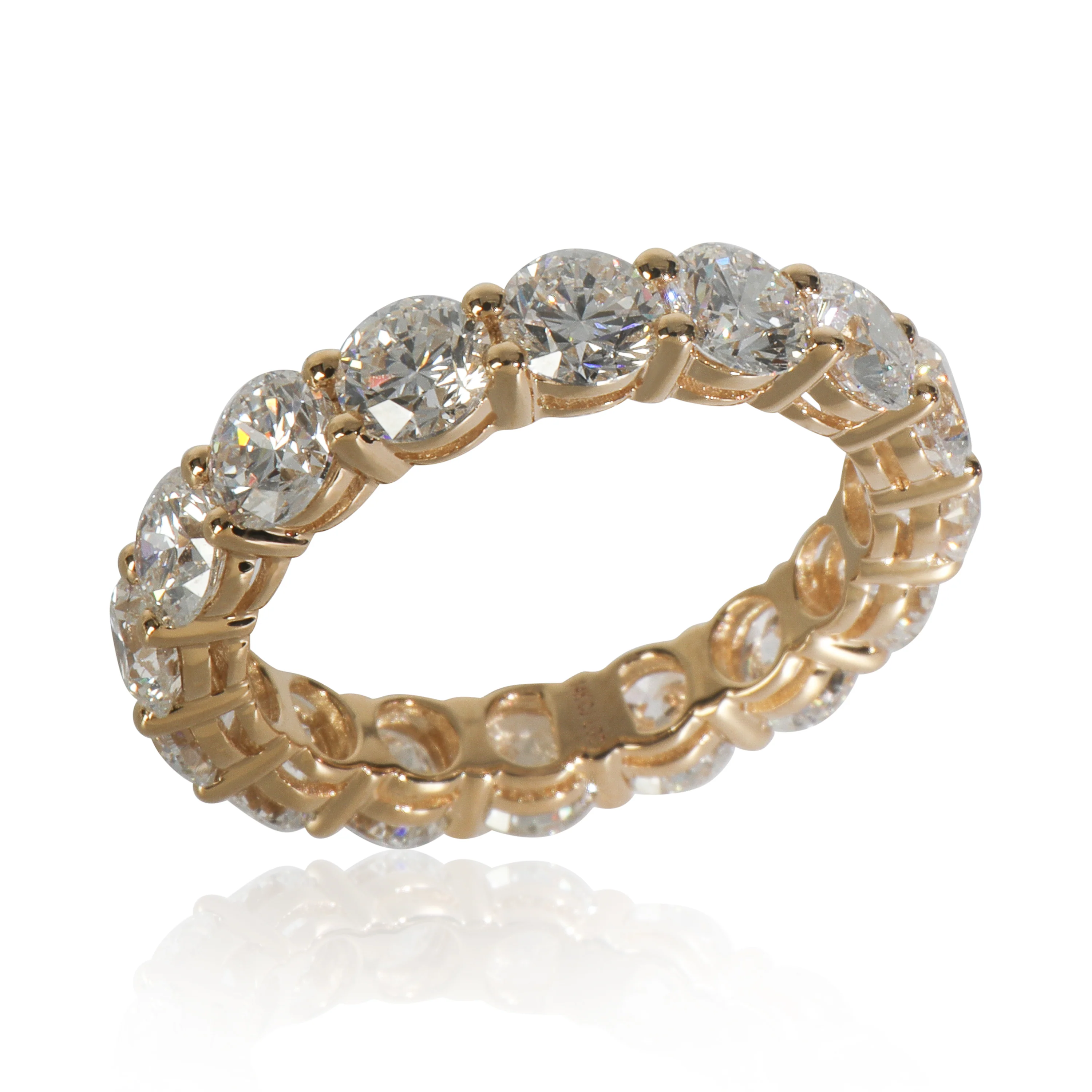 4.86 ctw Yellow Gold Lab-Grown Diamond Band - Image 4