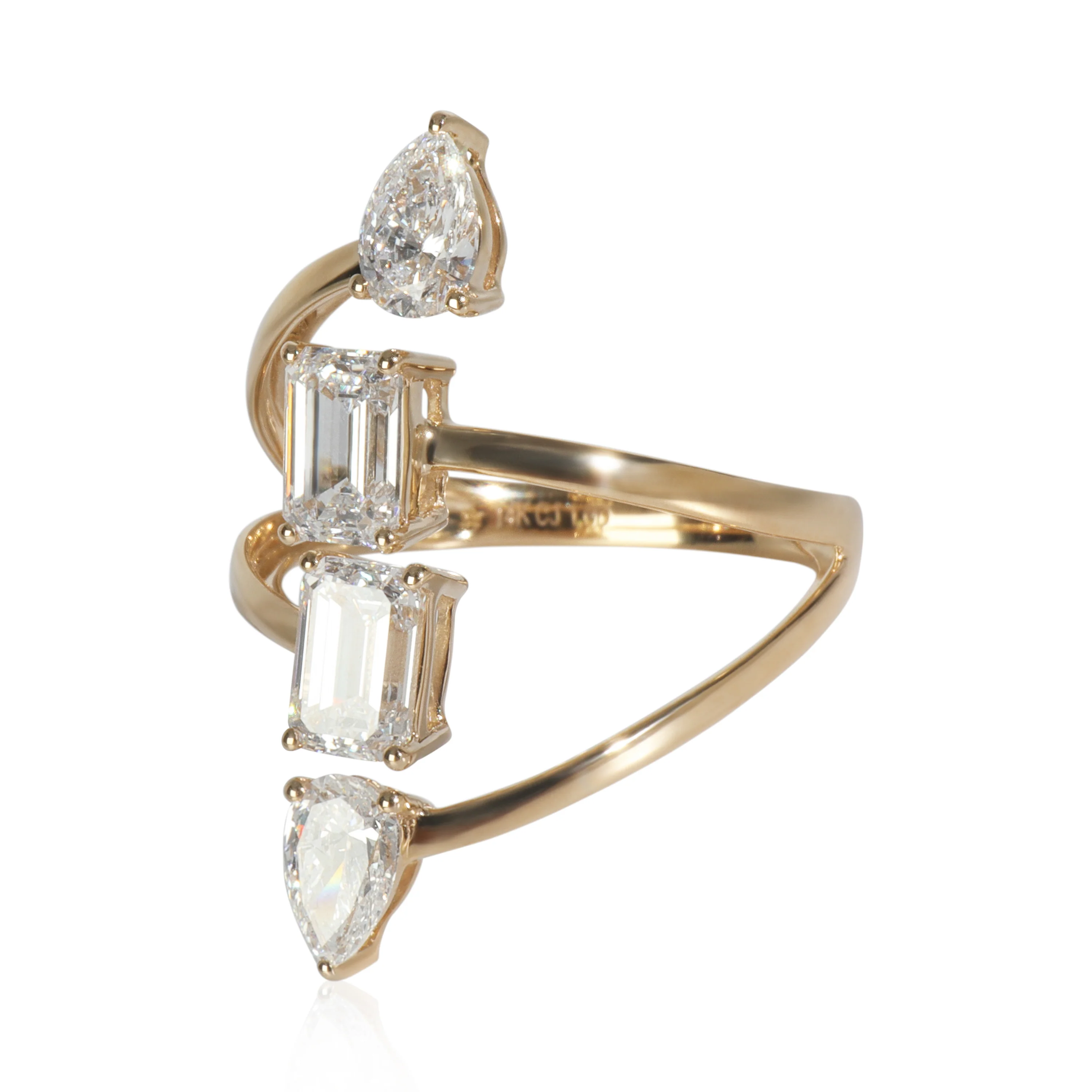 2.12 ctw Yellow Gold Lab-Grown Diamond Ring - Image 3
