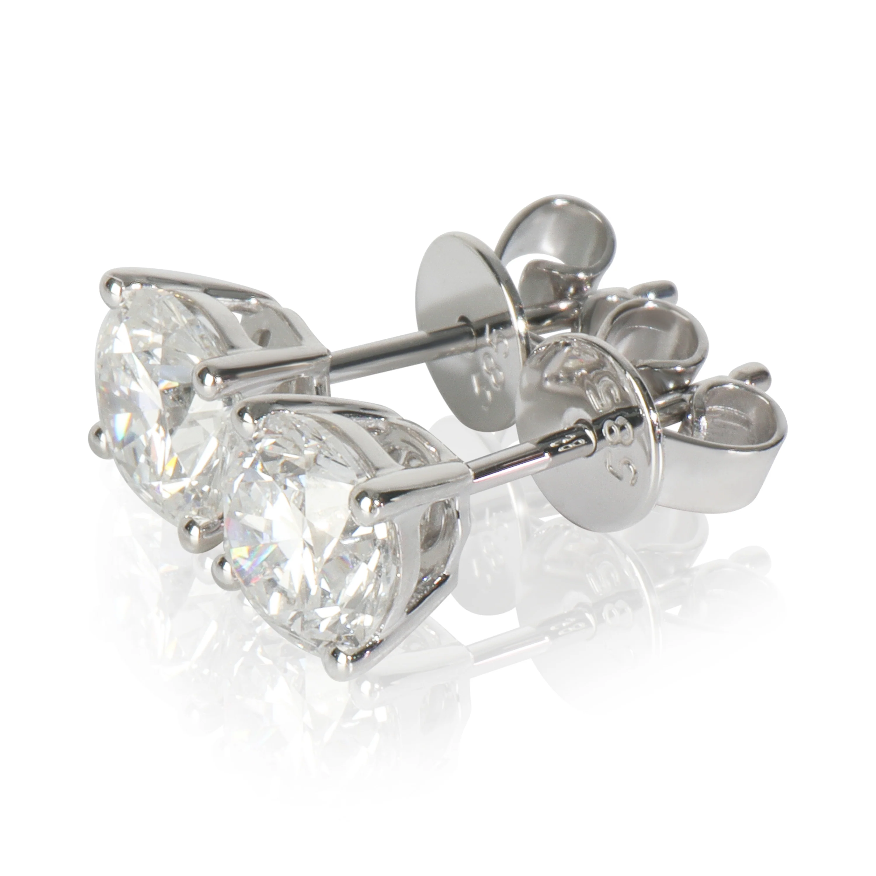 1.53 ctw White Gold Lab-Grown Diamond Earrings - Image 2