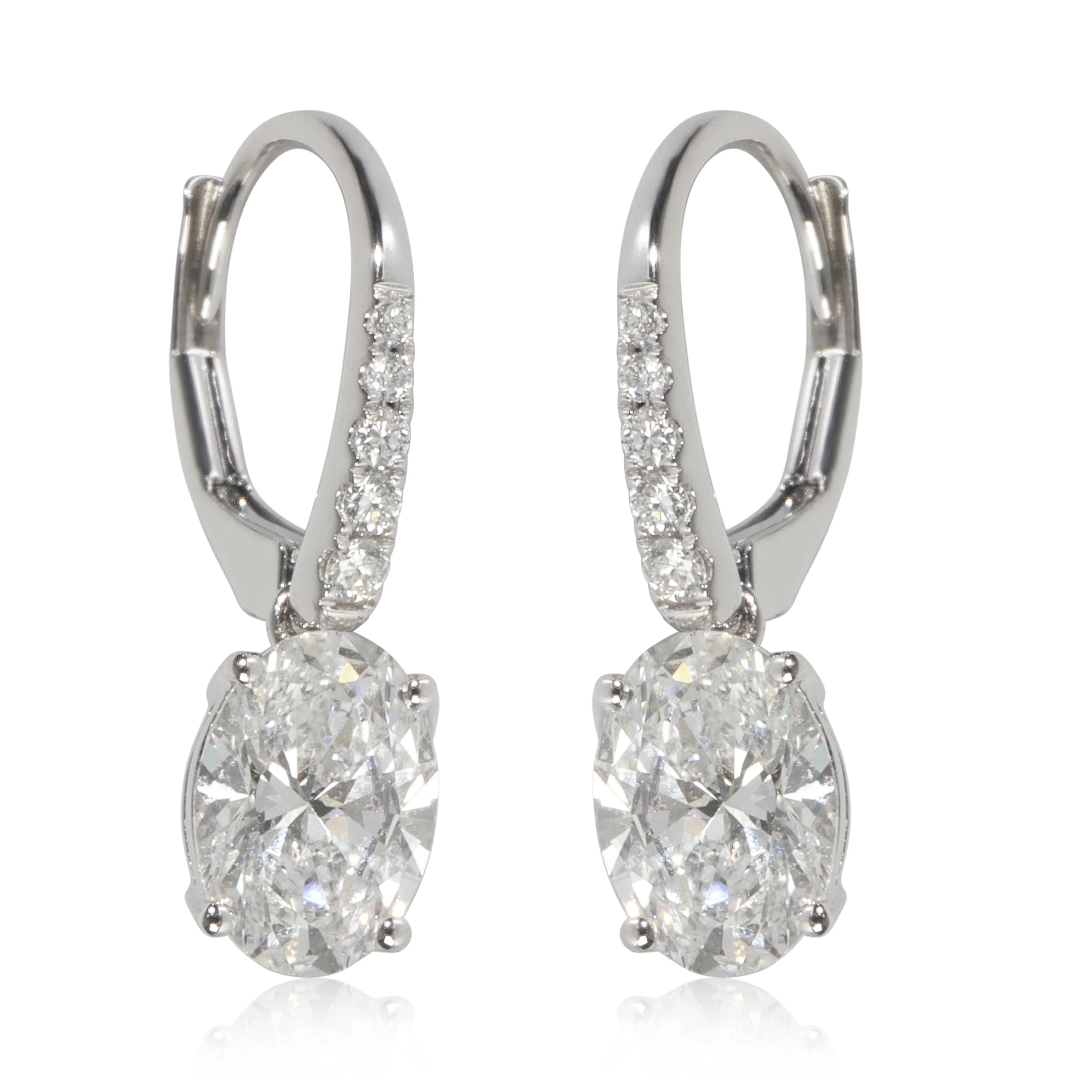 2.18 ctw White Gold Lab-Grown Diamond Earrings