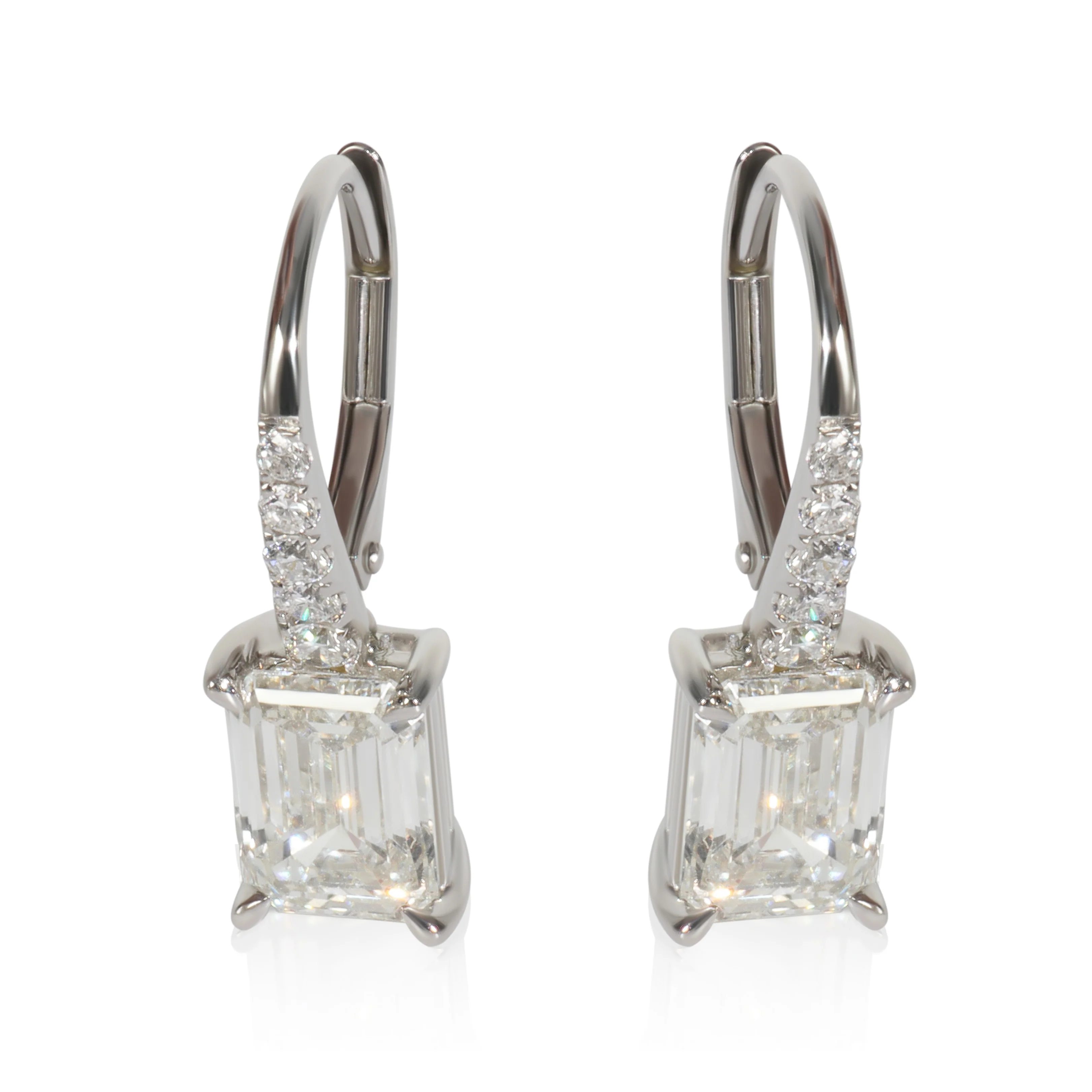 3.24 ctw White Gold Lab-Grown Diamond Earrings - Image 3