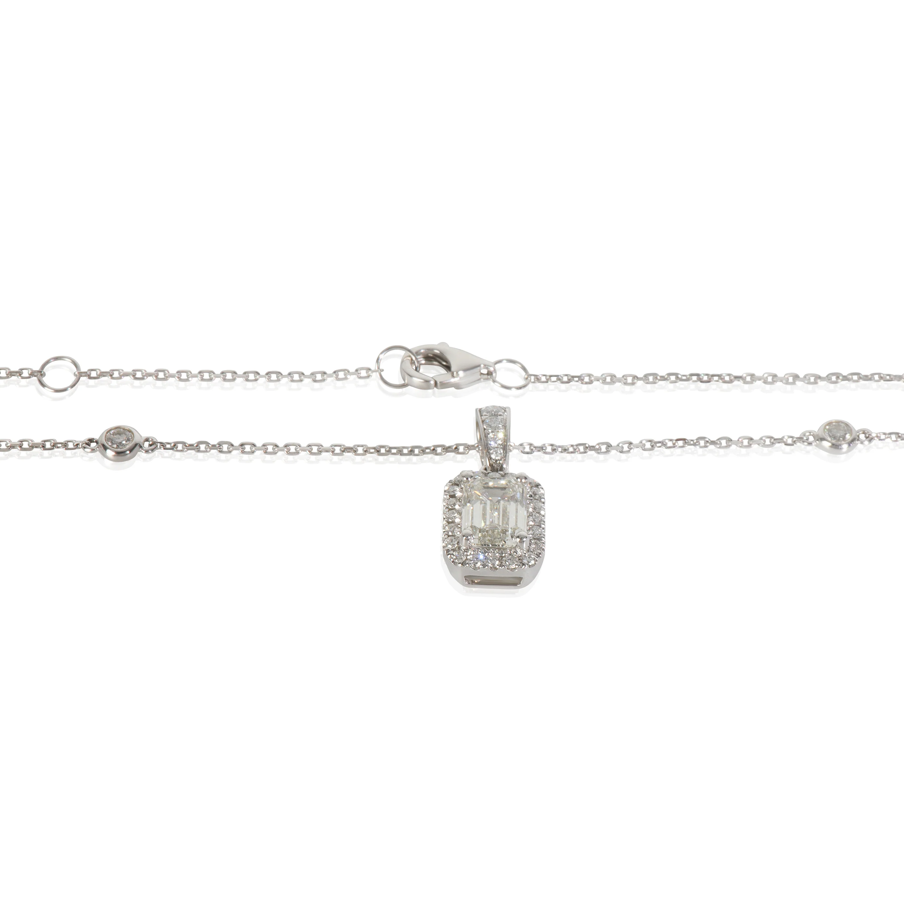 1.23 ctw White Gold Lab-Grown Diamond Pendant - Image 2