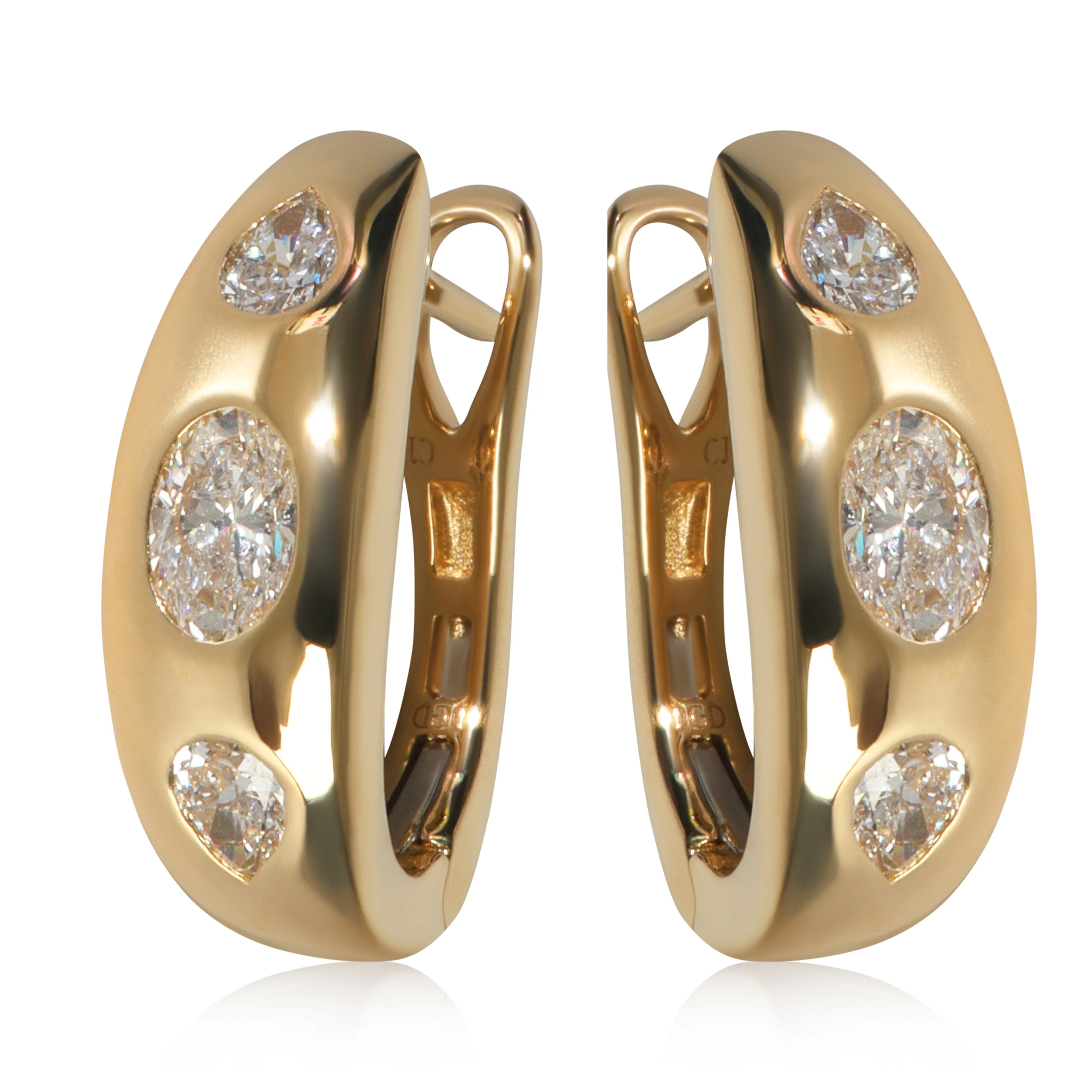1.17 ctw Yellow Gold Lab-Grown Diamond Earrings