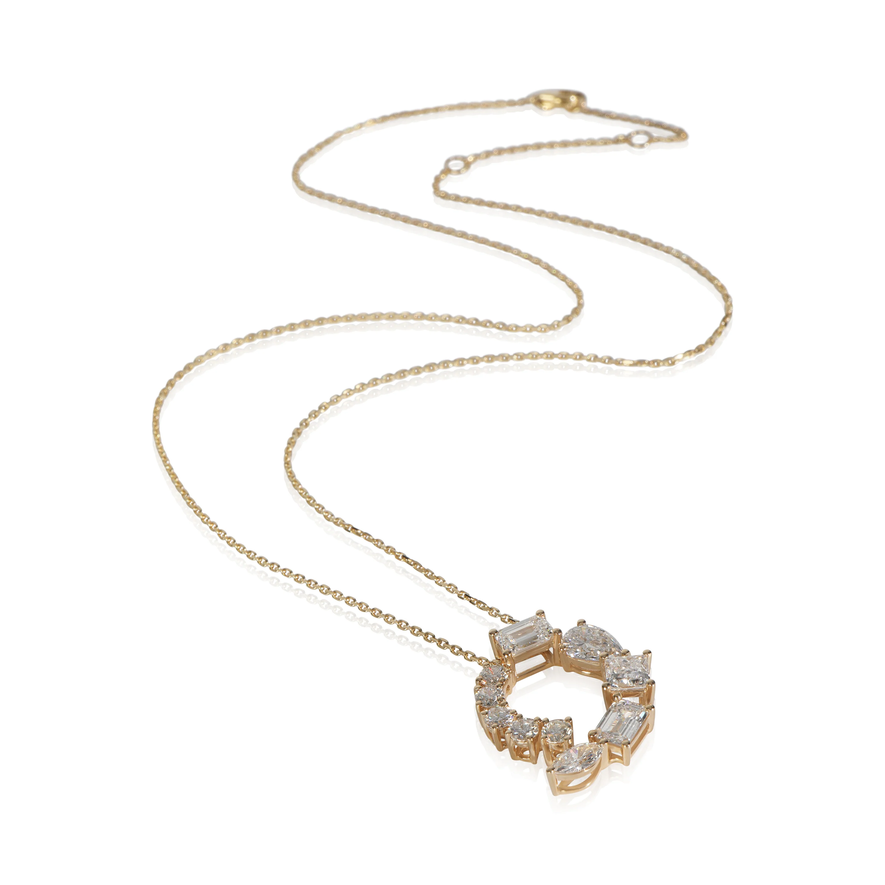 2.74 ctw Yellow Gold Lab-Grown Diamond Pendant - Image 3