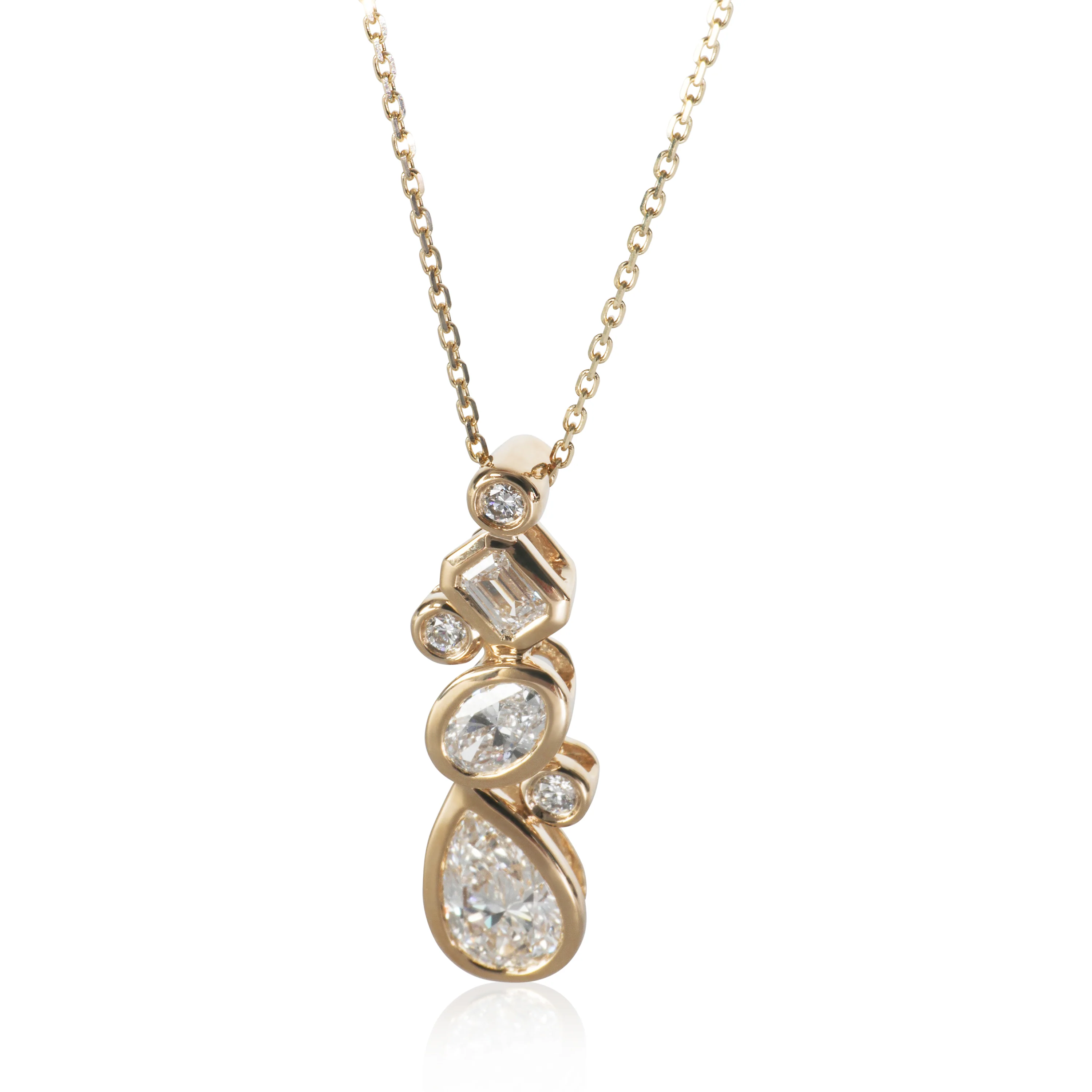 2.02 ctw Yellow Gold Lab-Grown Diamond Pendant