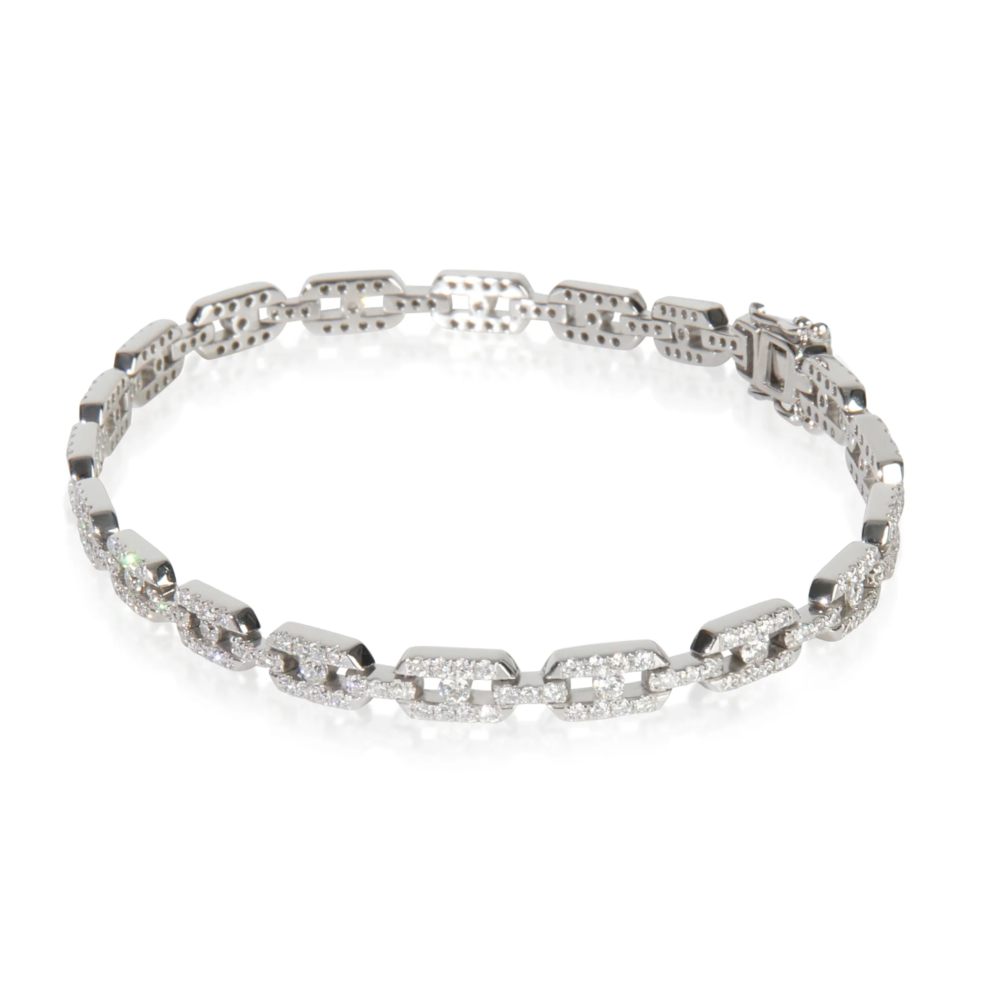 White Gold Diamond Bracelet - Image 2