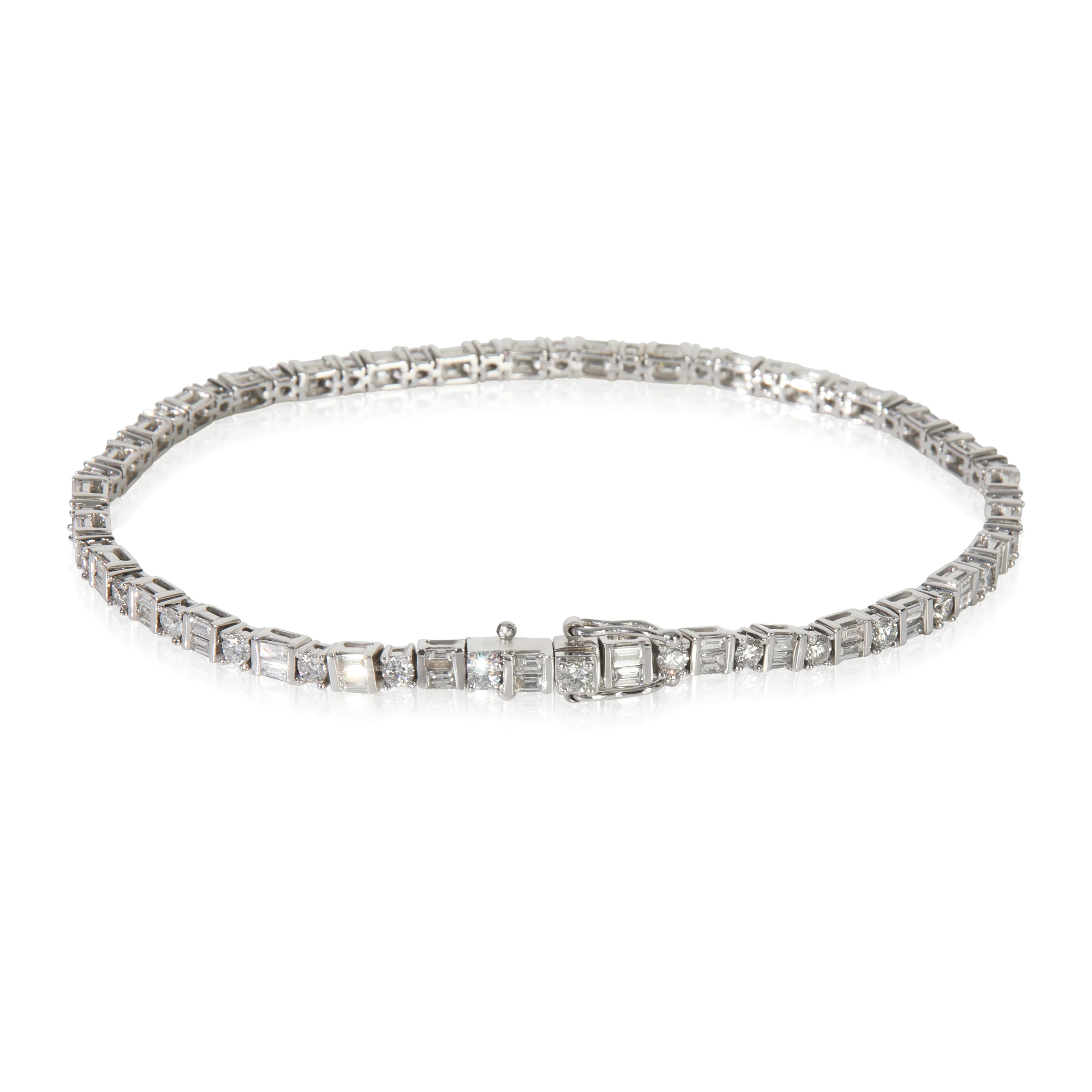 White Gold Diamond Bracelet - Image 3