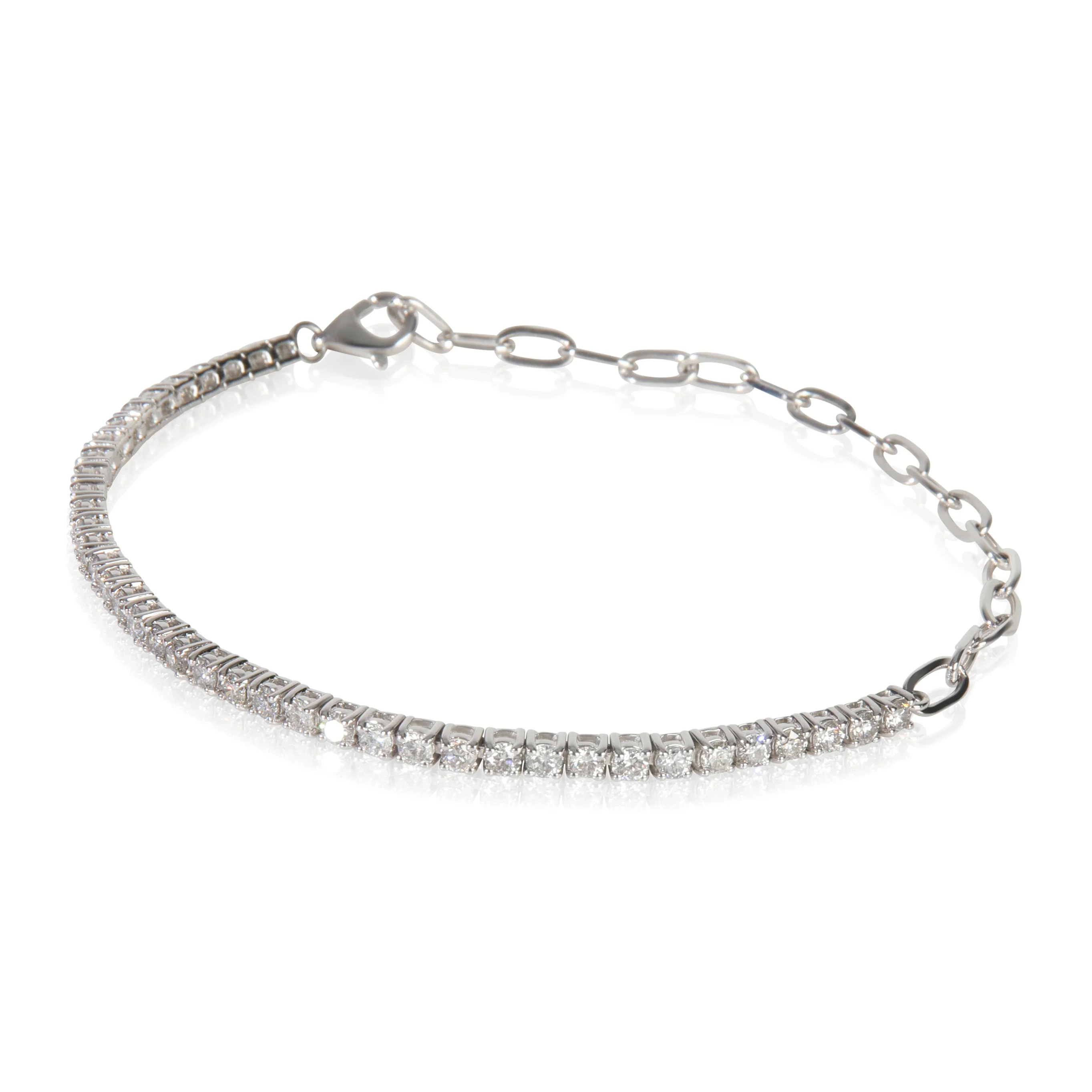 White Gold Diamond Bracelet - Image 2