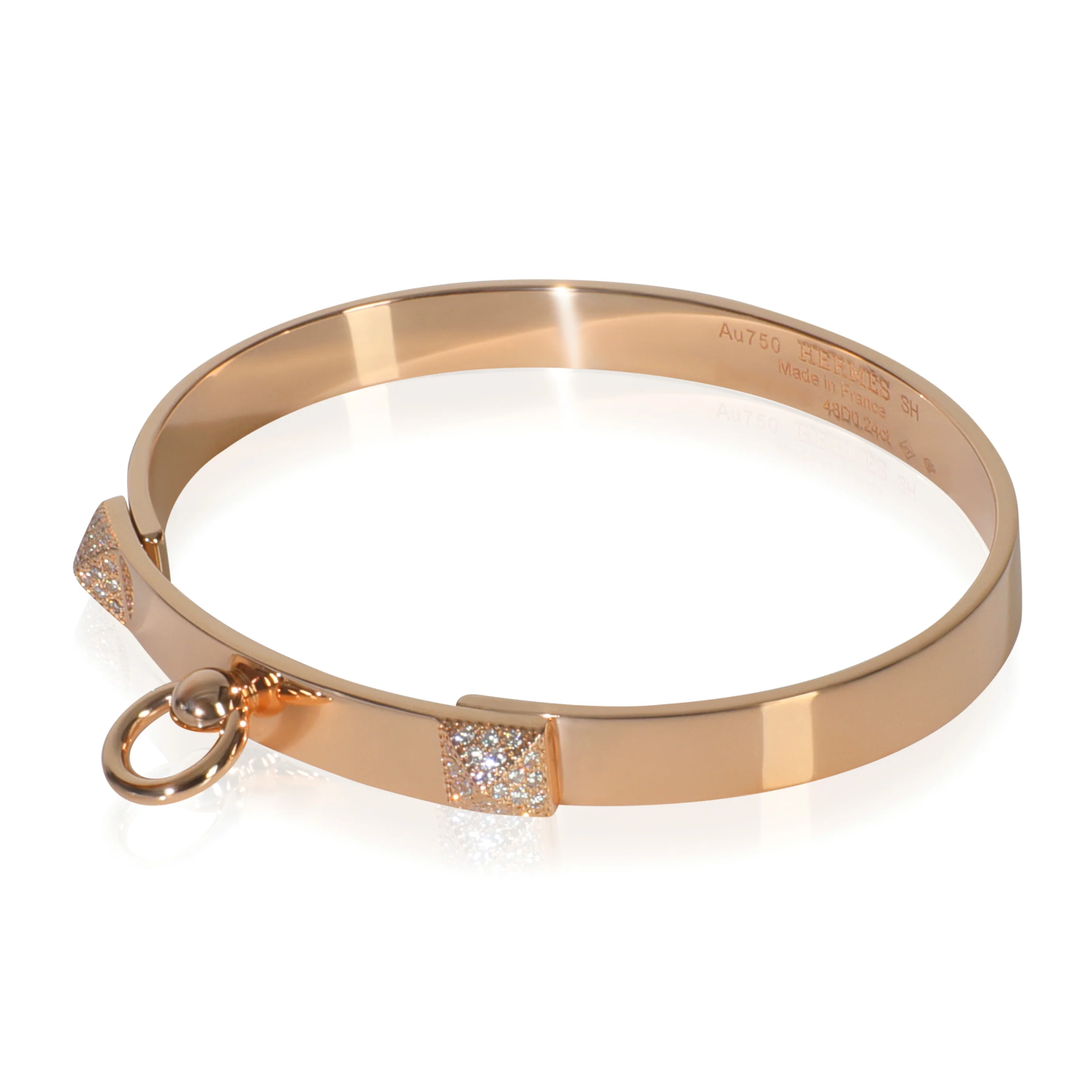 Rose Gold Diamond Collier de Chien Bracelet - Image 2