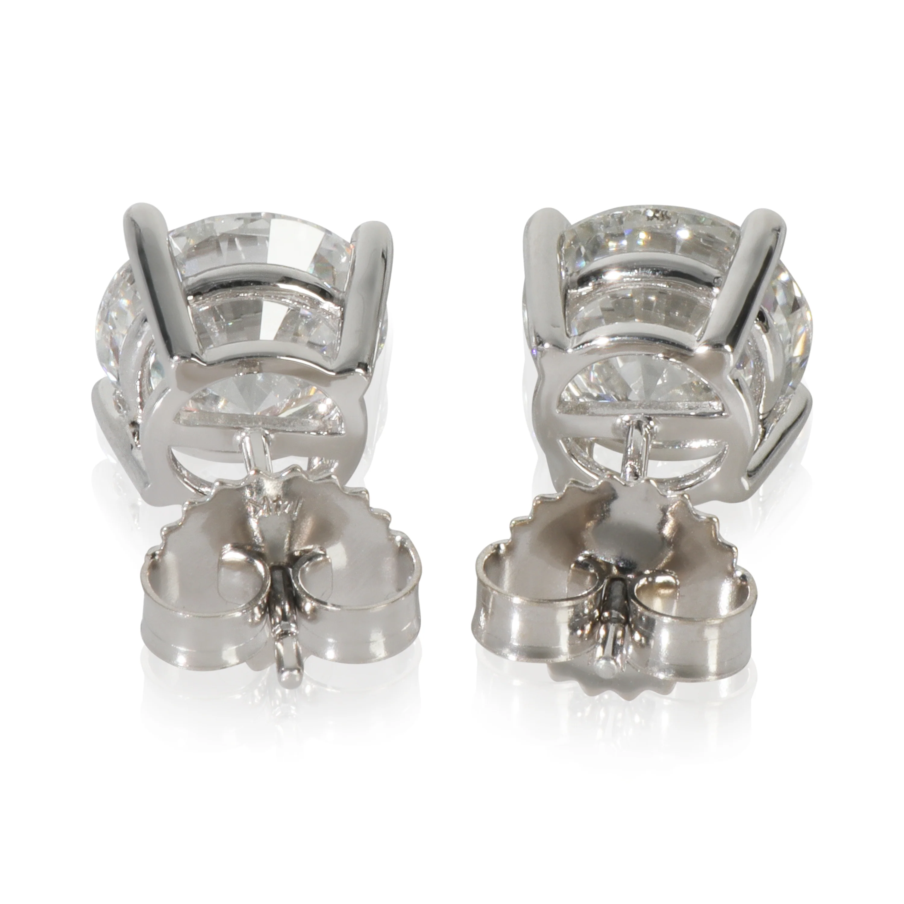 4.11 ctw White Gold Lab-Grown Diamond Earrings - Image 3