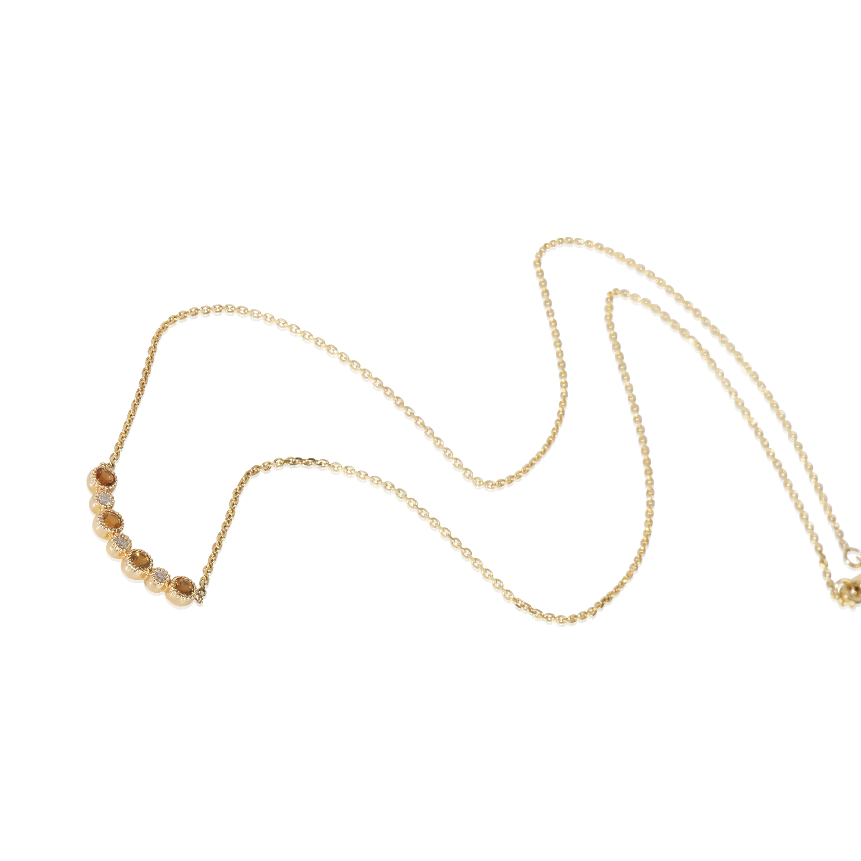 Yellow Gold Citrine and Diamond Pendant - Image 3