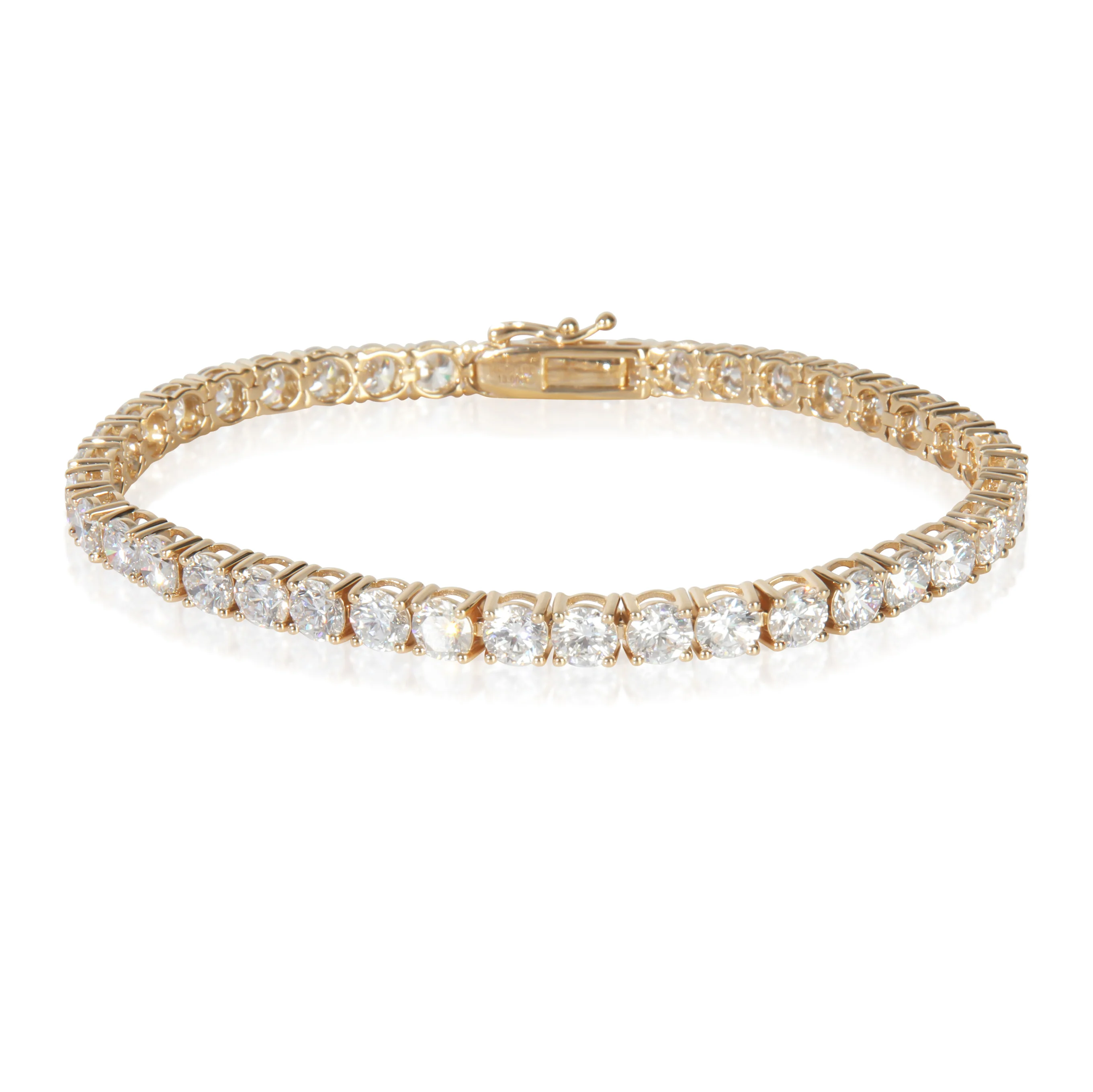 13 ctw Yellow Gold Lab-Grown Diamond Bracelet - Image 2