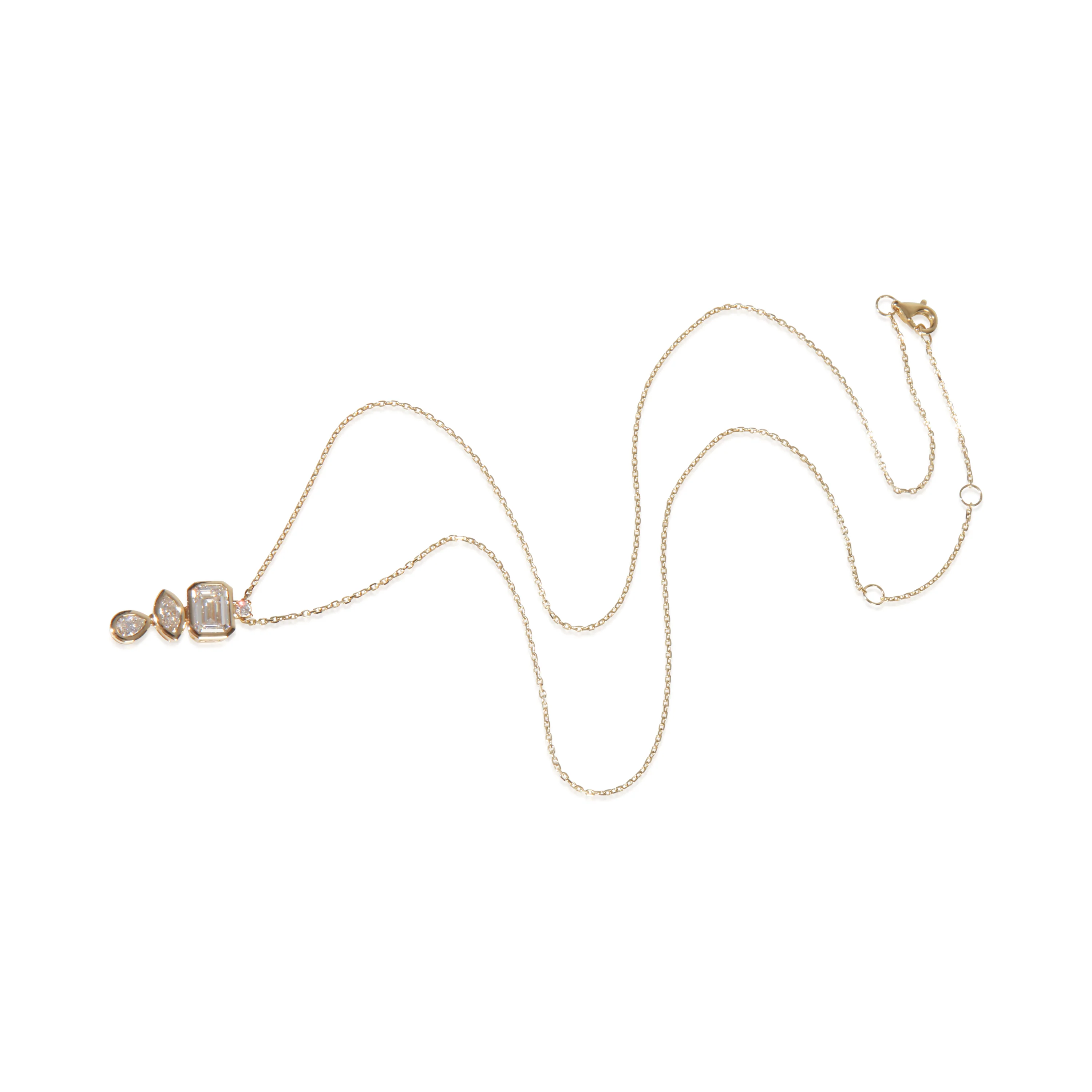 1.42 ctw Yellow Gold Lab-Grown Diamond Pendant - Image 3