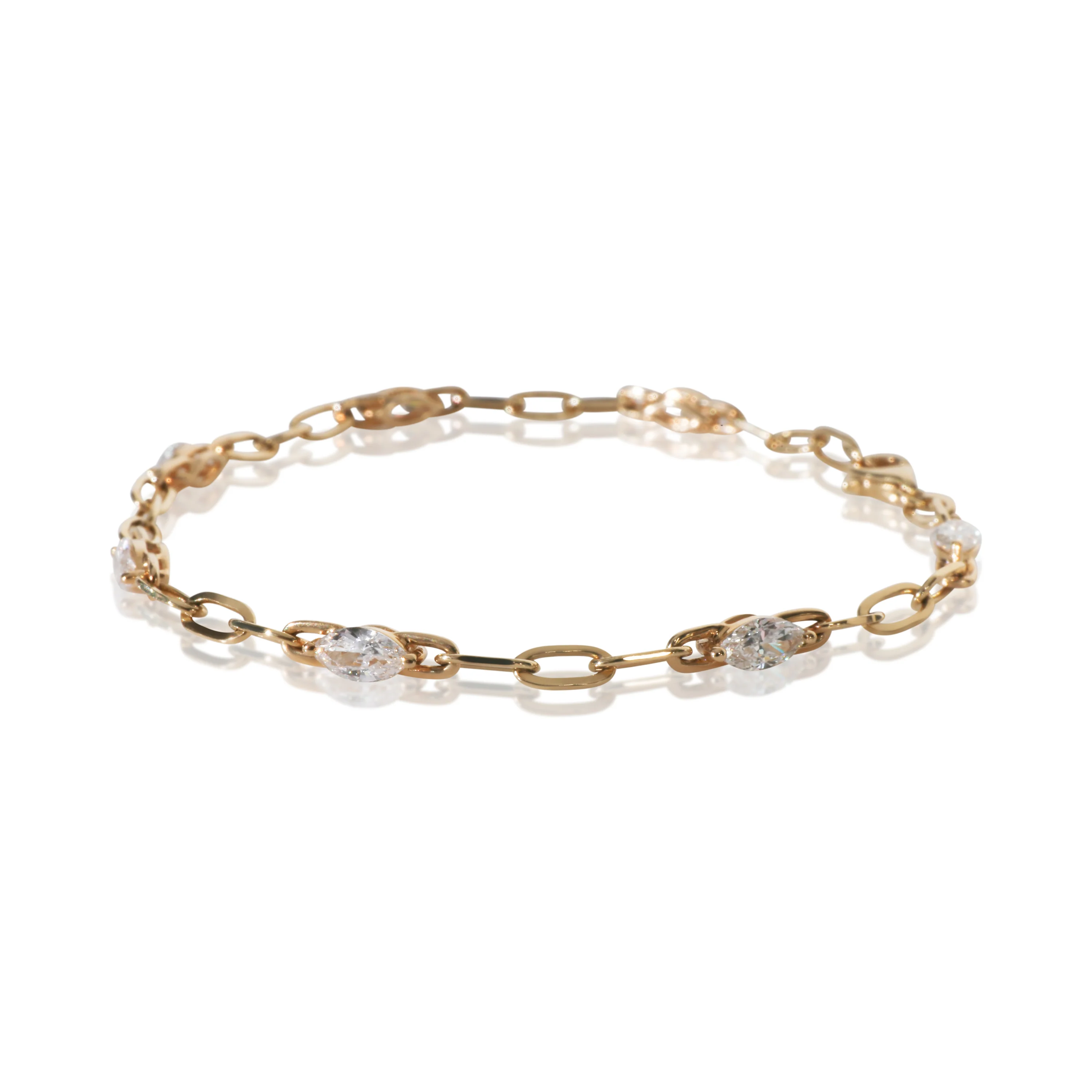 1.38 ctw Yellow Gold Lab-Grown Diamond Bracelet - Image 2