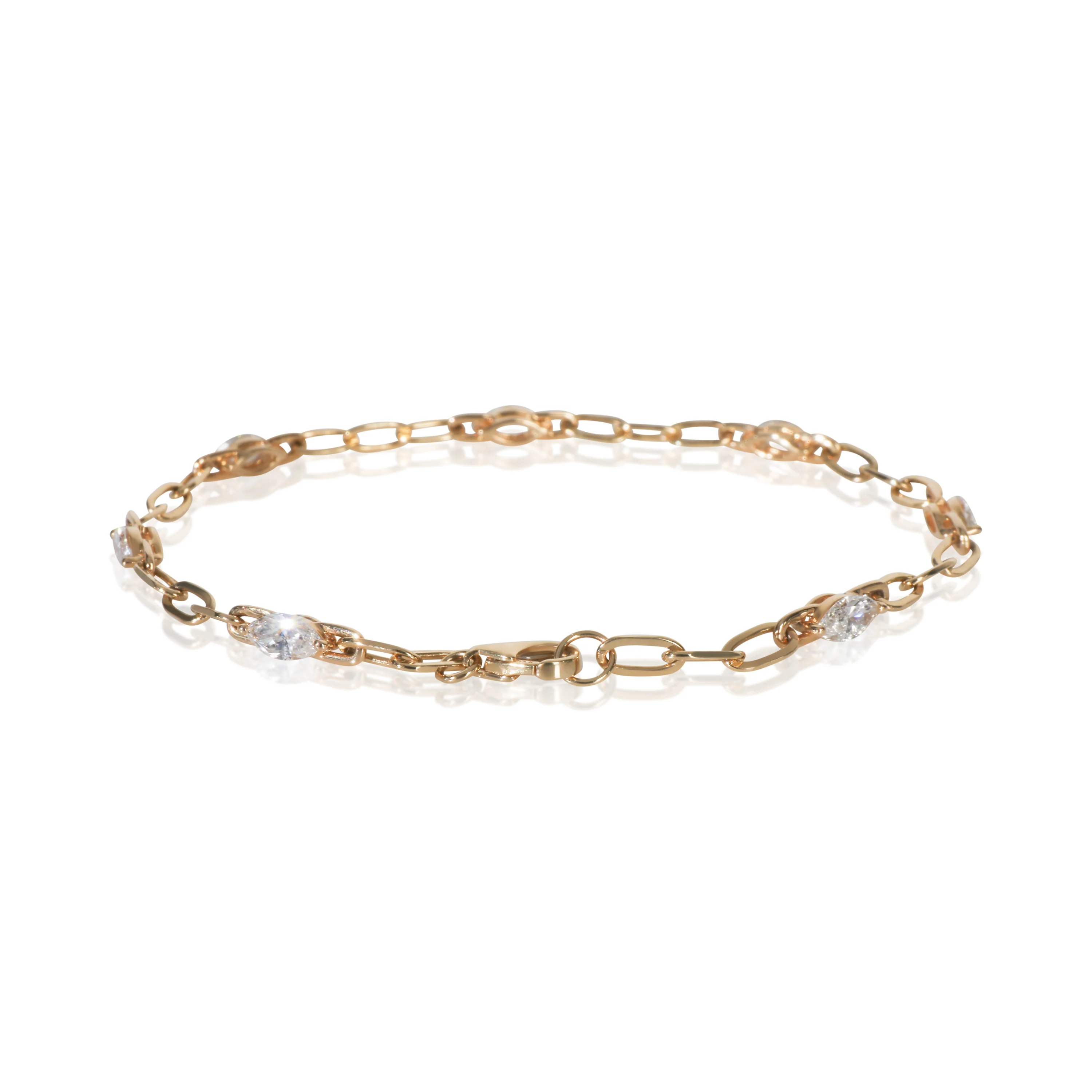 1.38 ctw Yellow Gold Lab-Grown Diamond Bracelet - Image 3