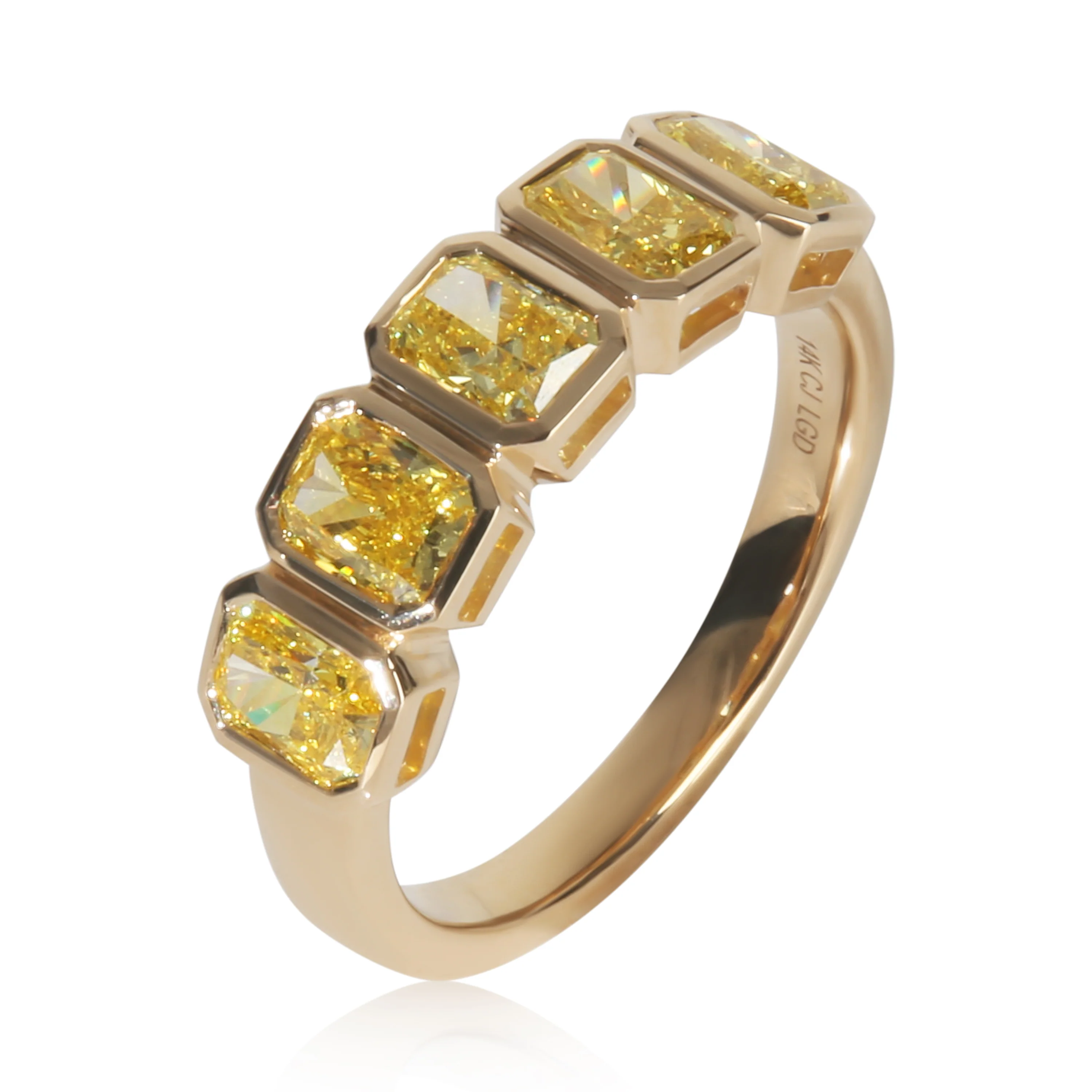1.54 ctw Yellow Gold Lab-Grown Diamond Ring - Image 4