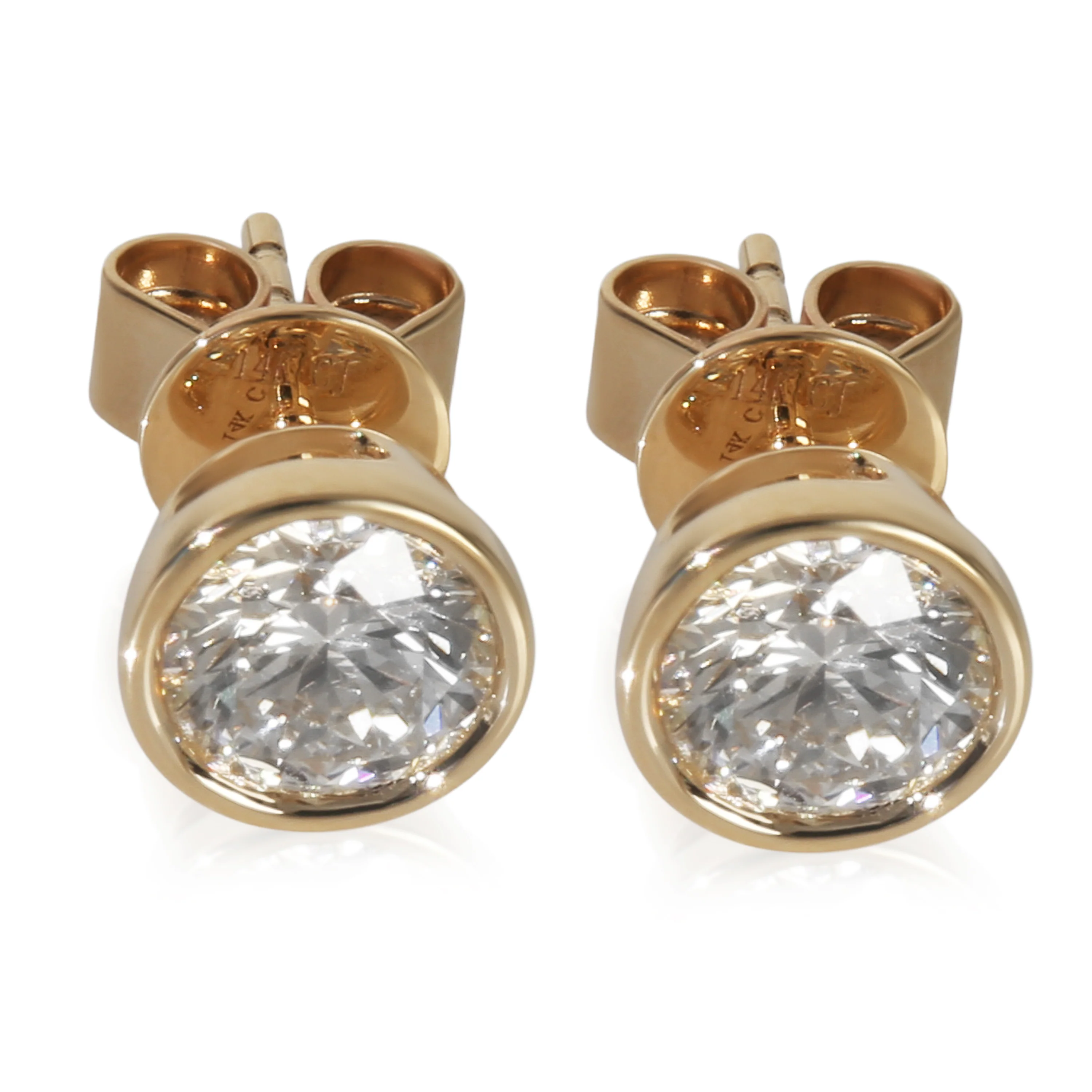 1.52 ctw Yellow Gold Lab-Grown Diamond Stud Earring