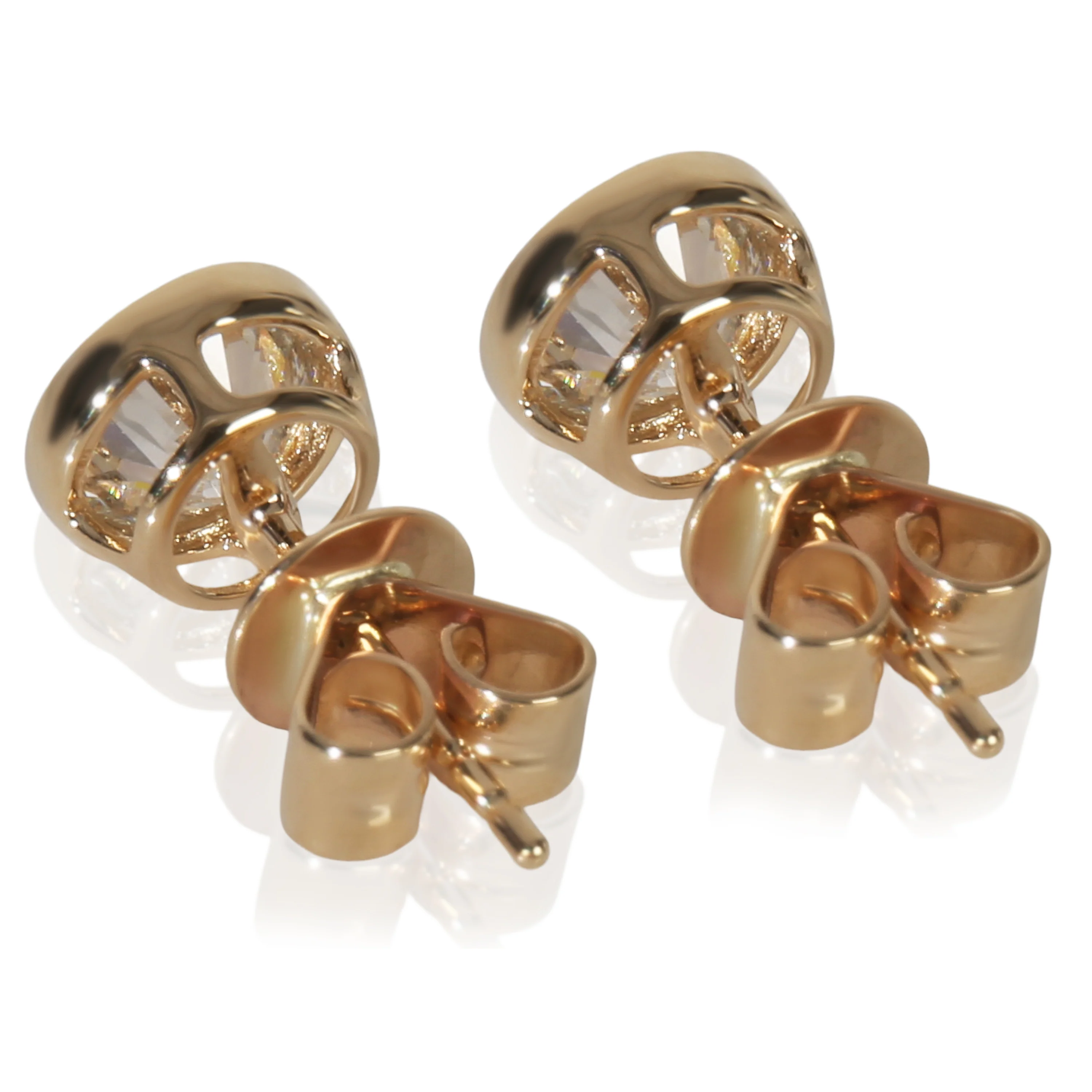 1.52 ctw Yellow Gold Lab-Grown Diamond Earrings - Image 3