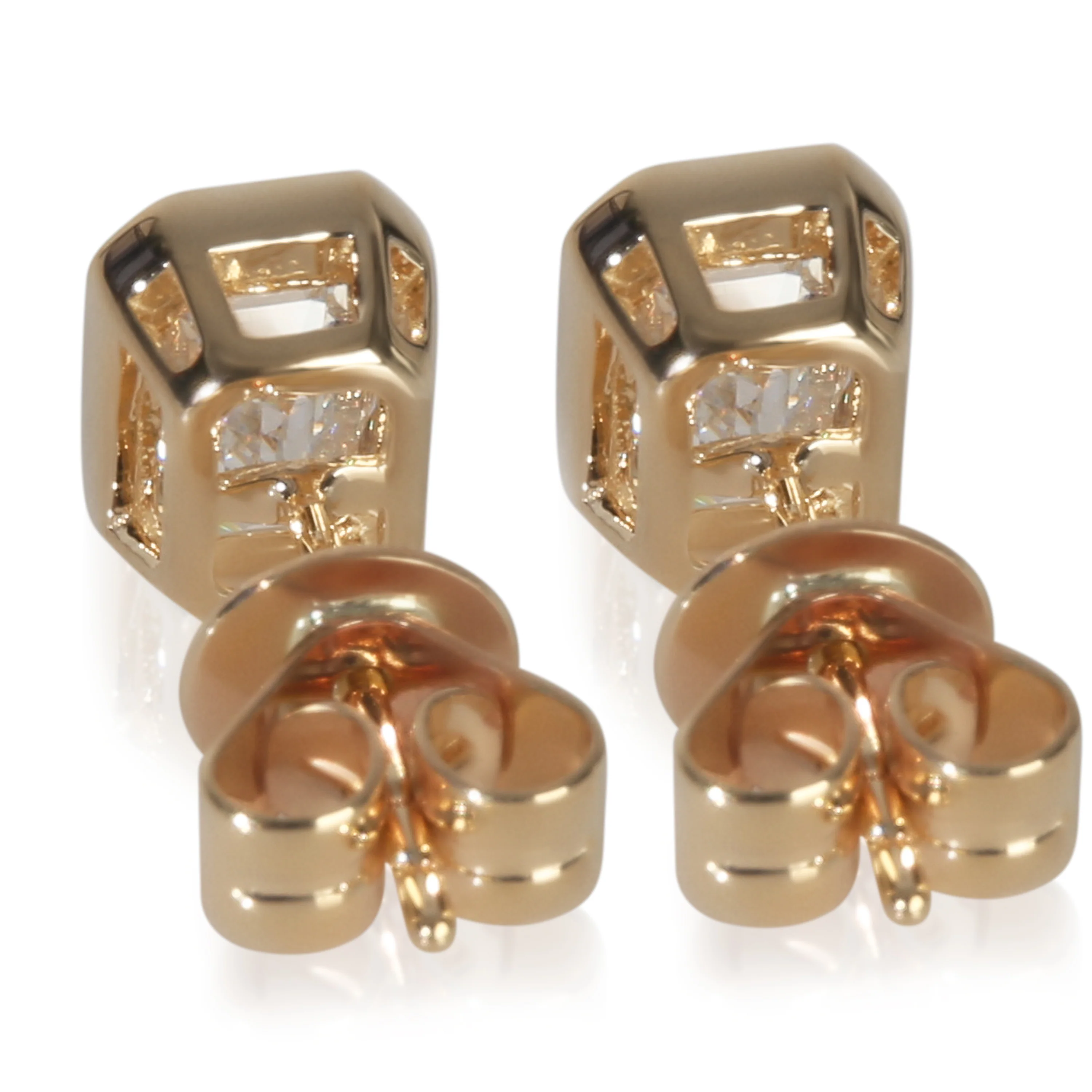 1.67 ctw Yellow Gold Lab-Grown Diamond Earrings - Image 3