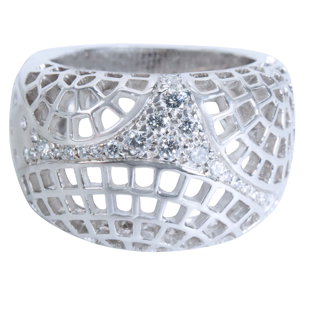 Broiderie Ring (White Gold, Diamonds) - Image 3
