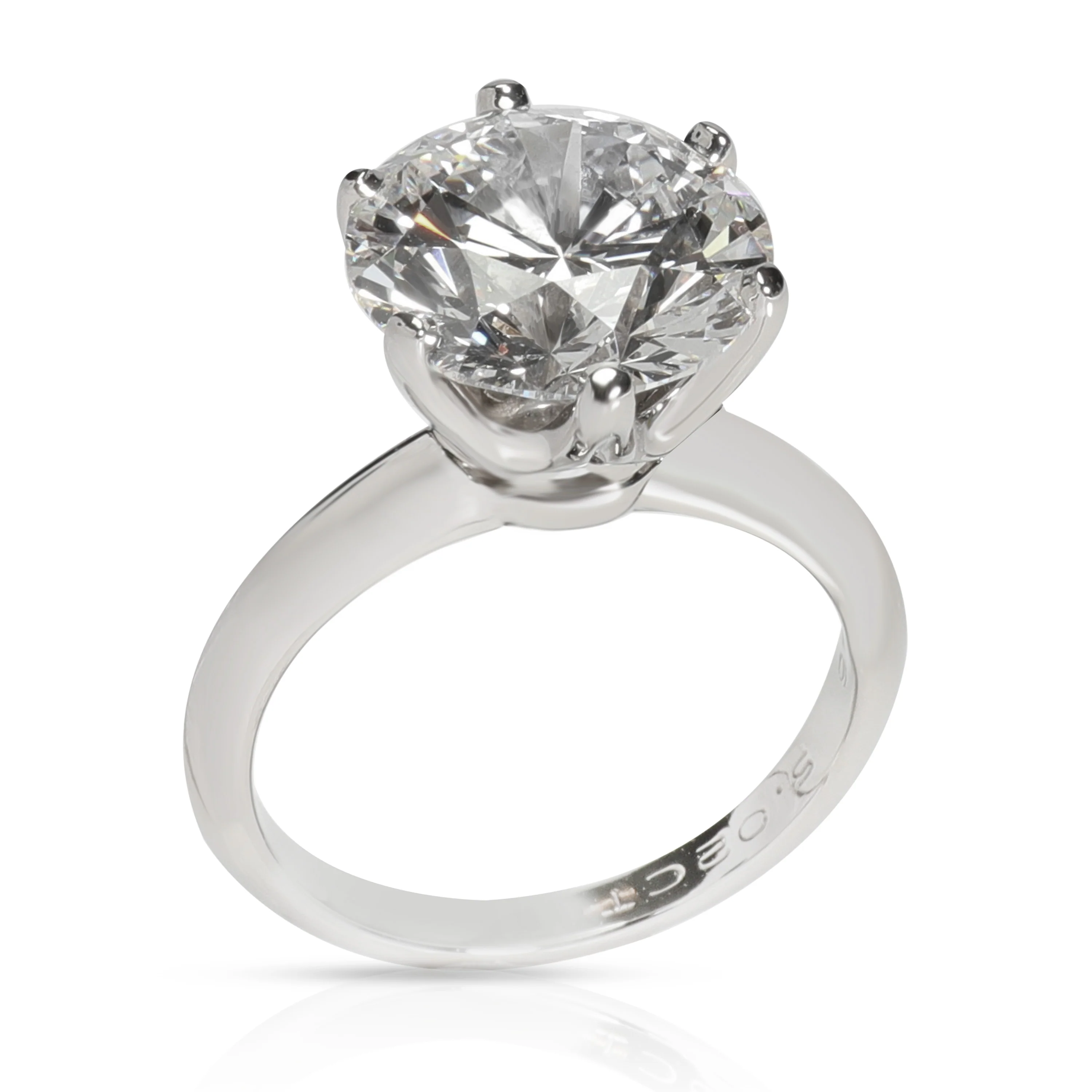 Tiffany & Co. Solitaire Diamond Engagement Ring in Platinum D VS1  5.02 CT - Image 3