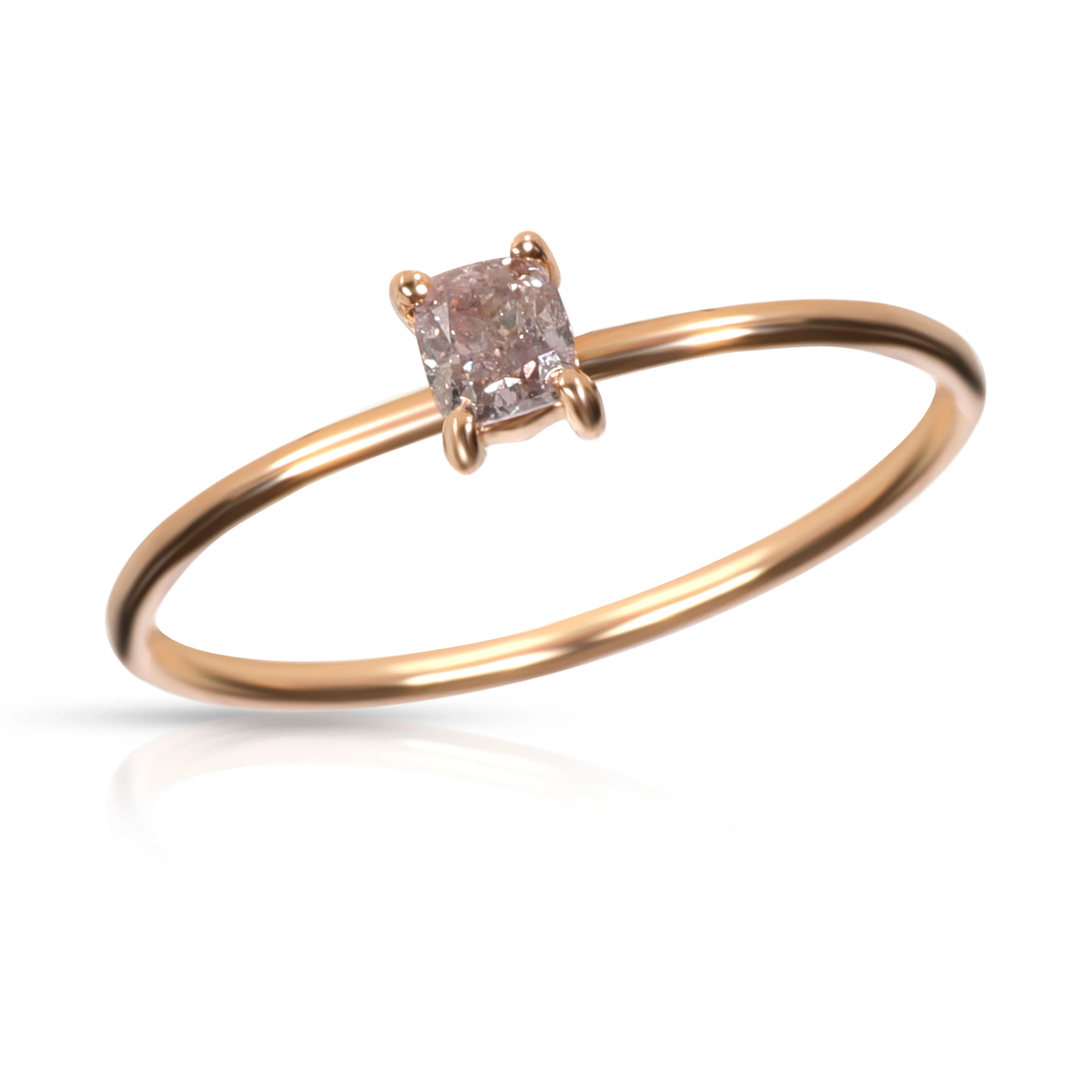 Reimagined Fancy Brownish Purplish-pink GIA Diamond Ring 18kt Gold 0.17ct - Image 2