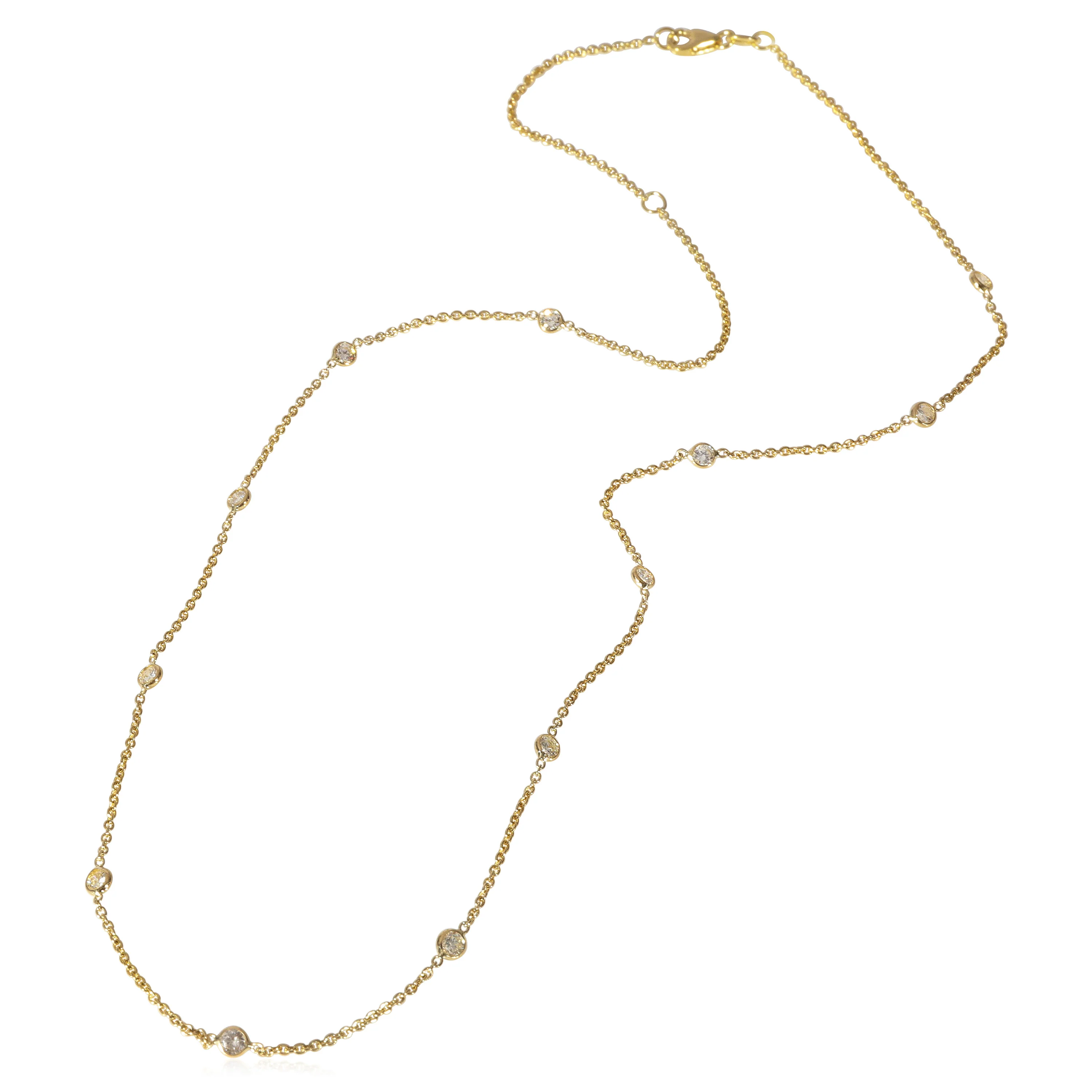 Diamonds by the Yard Necklace in 14K Yellow Gold (1.05 CTW G-H/SI2) - Image 3
