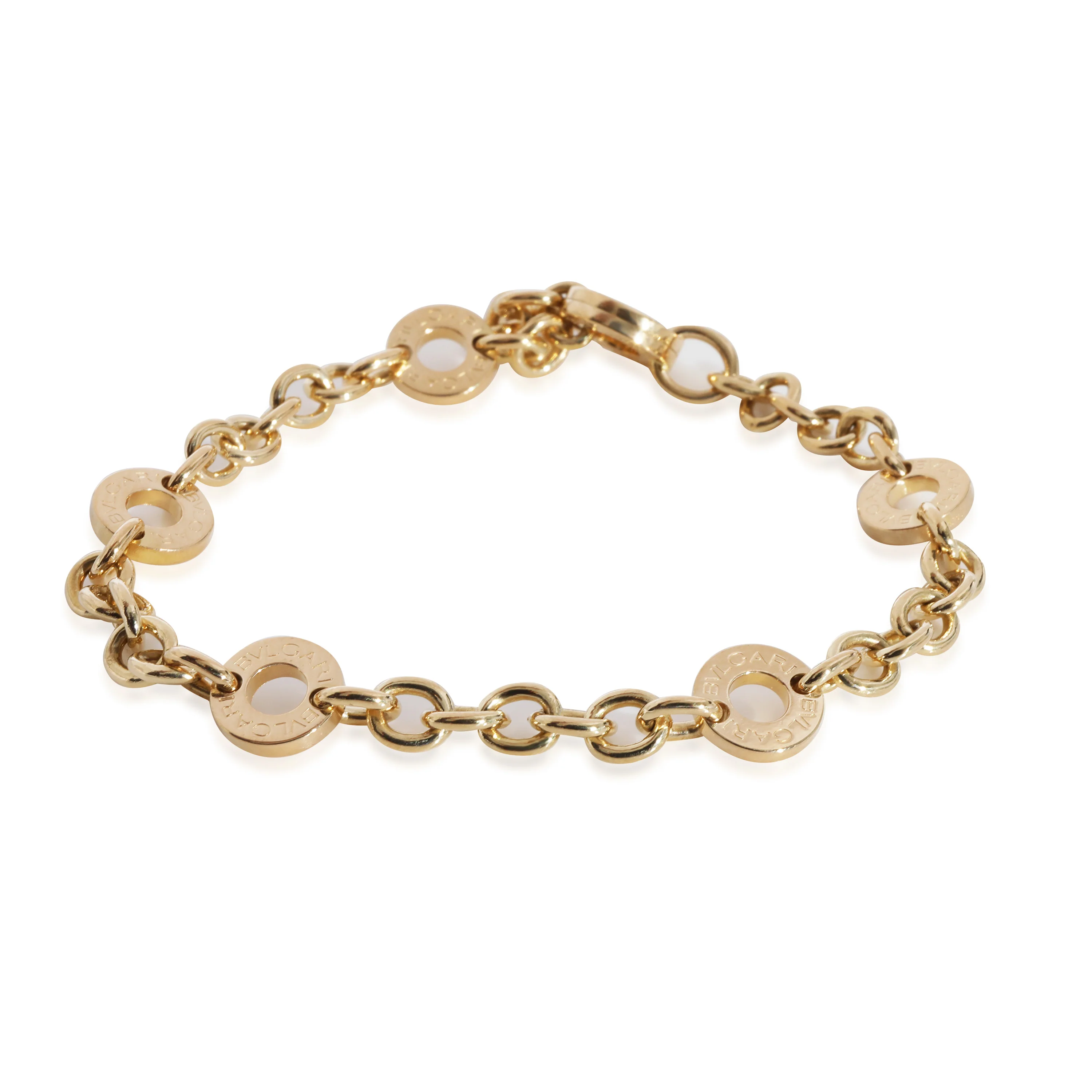 BVLGARI Bvlgari Six Station Oval Link Bracelet in 18K Yellow Gold